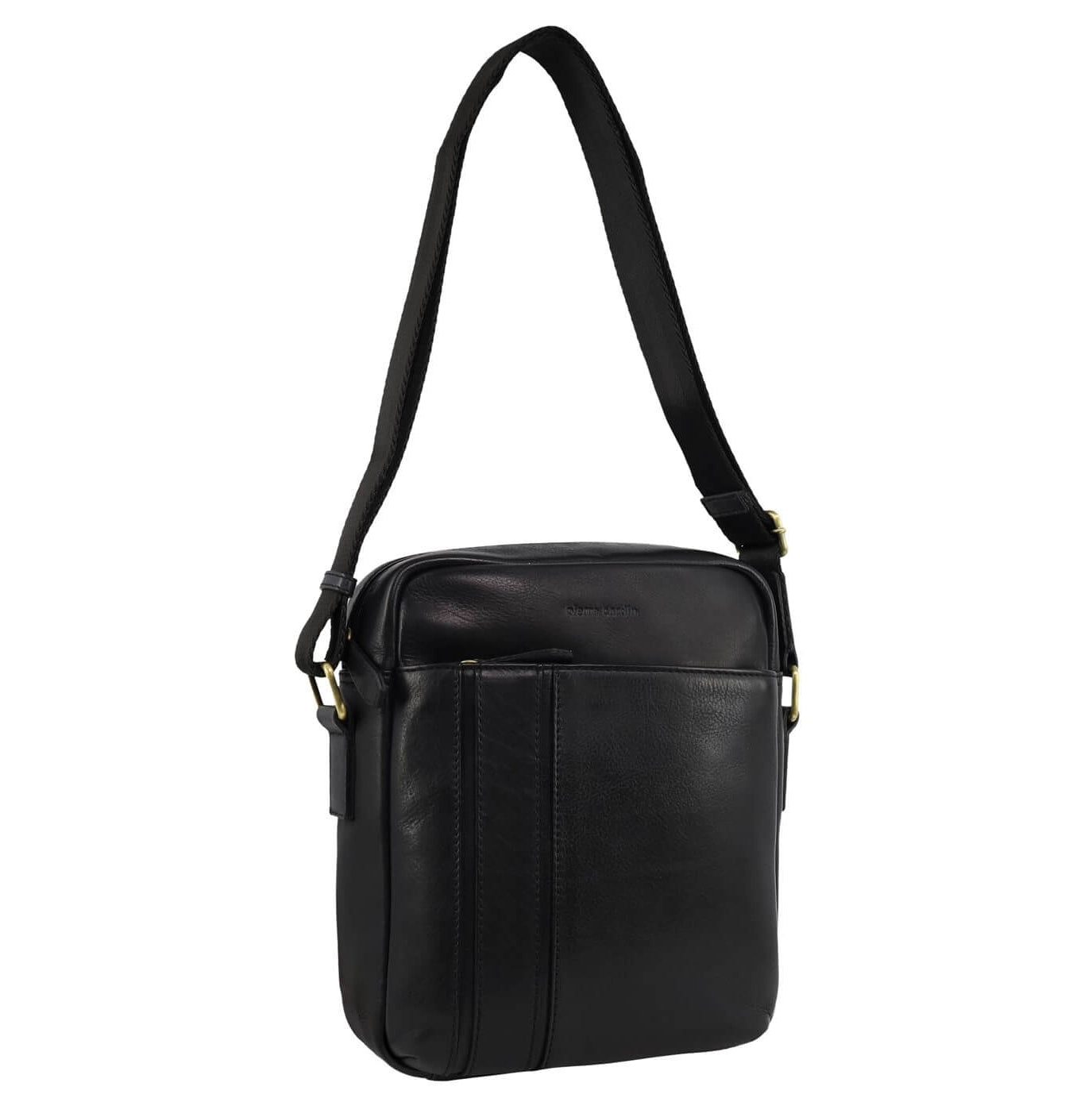 Pierre Cardin Men’s Leather Versatile Crossbody Bag in Black