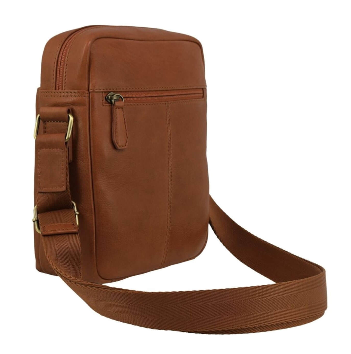 Pierre Cardin Men’s Leather Versatile Crossbody Bag in Cognac