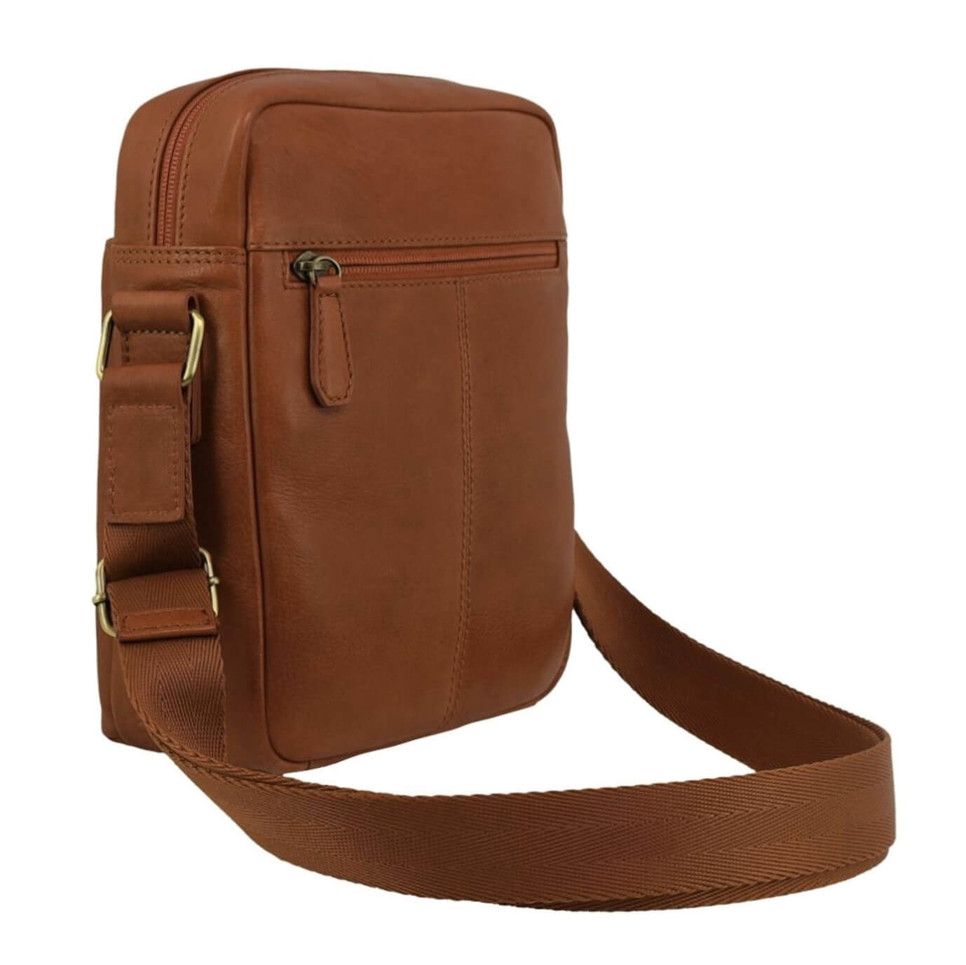 Pierre Cardin Men’s Leather Versatile Crossbody Bag in Cognac