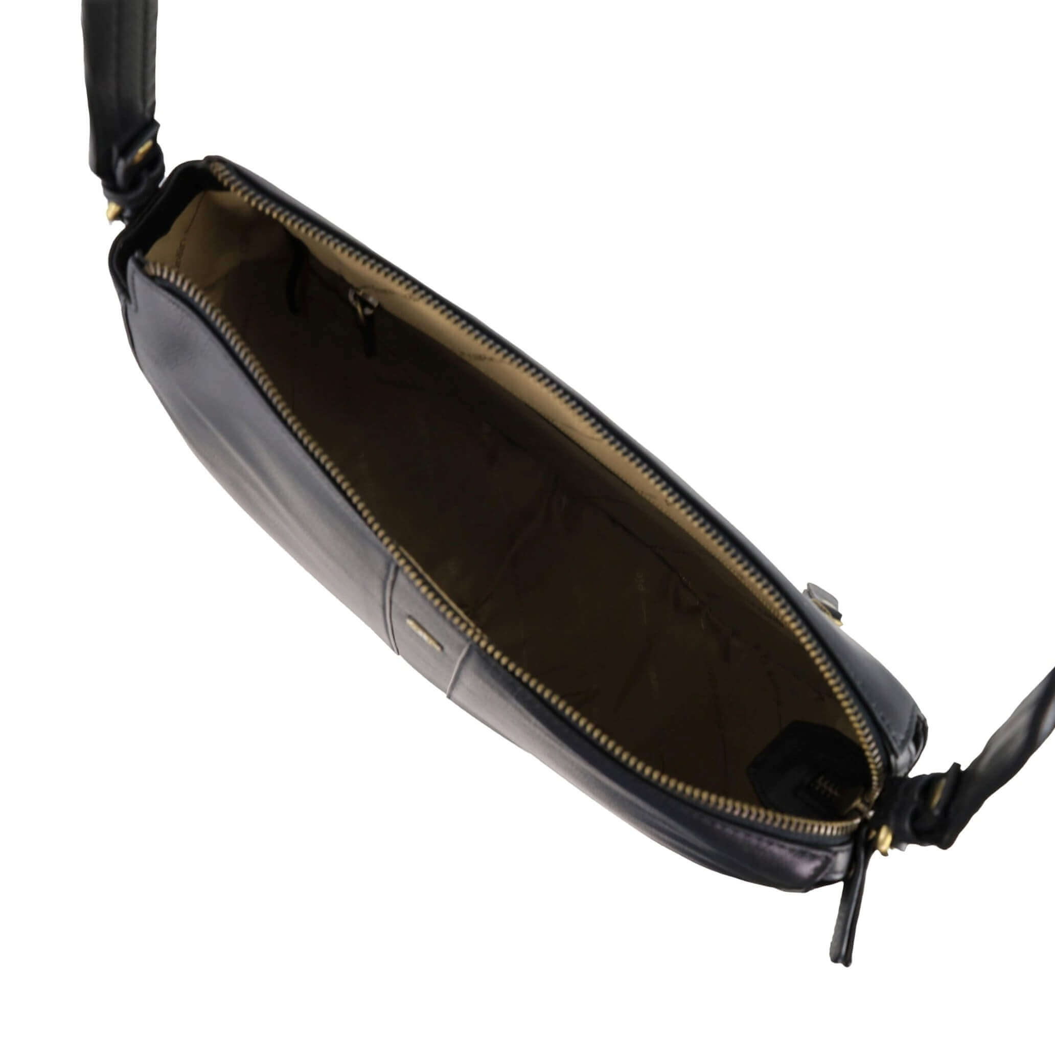 Pierre Cardin Ladies Leather Classic Hobo Bag in Black