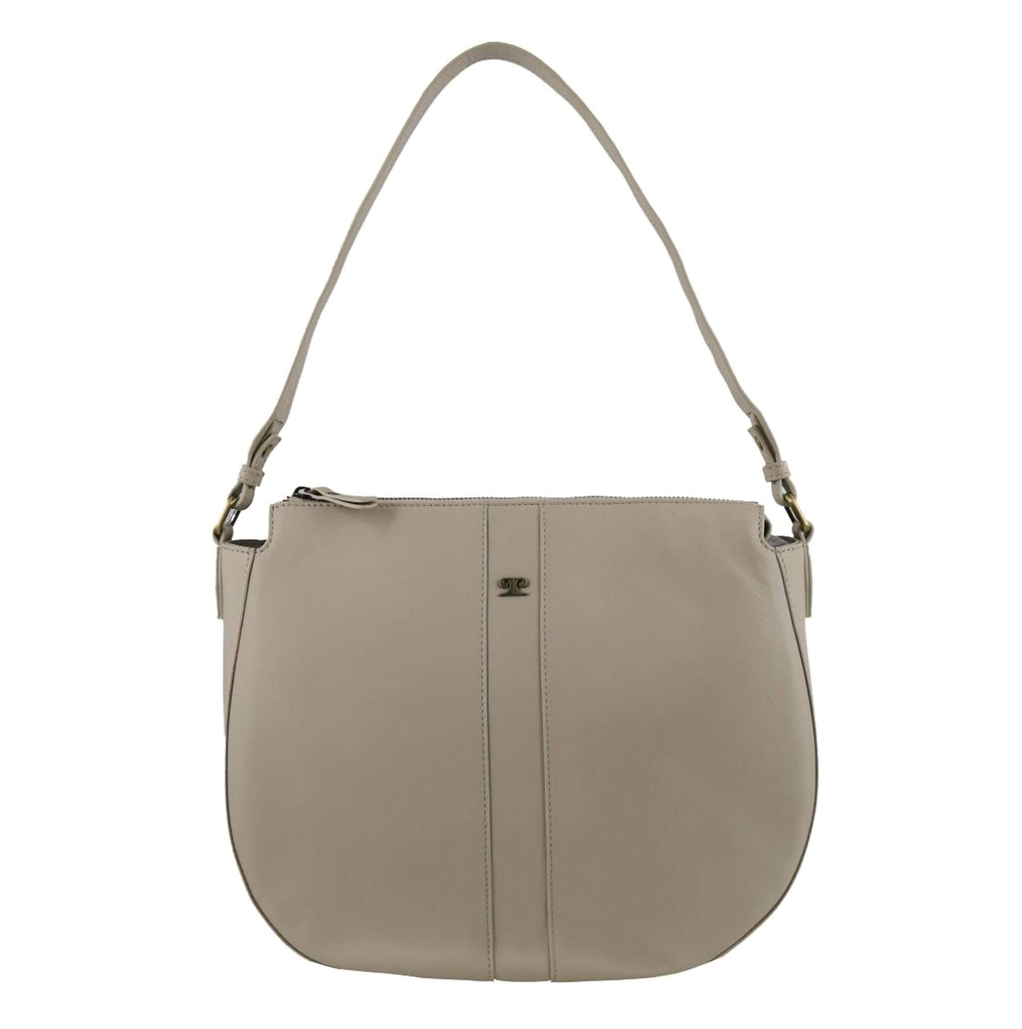 Pierre Cardin Ladies Leather Classic Hobo Bag in Bone