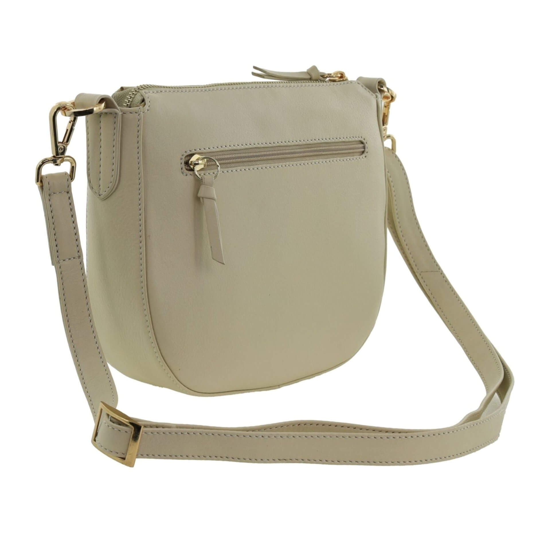 Pierre Cardin Ladies Leather Elegant Crossbody Bag in Bone