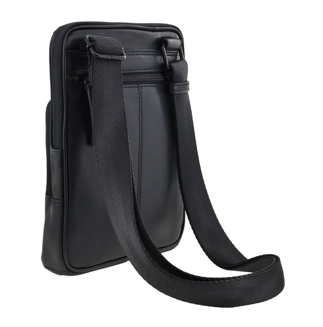 Pierre Cardin Men’s Leather Casual Crossbody Bag in Black