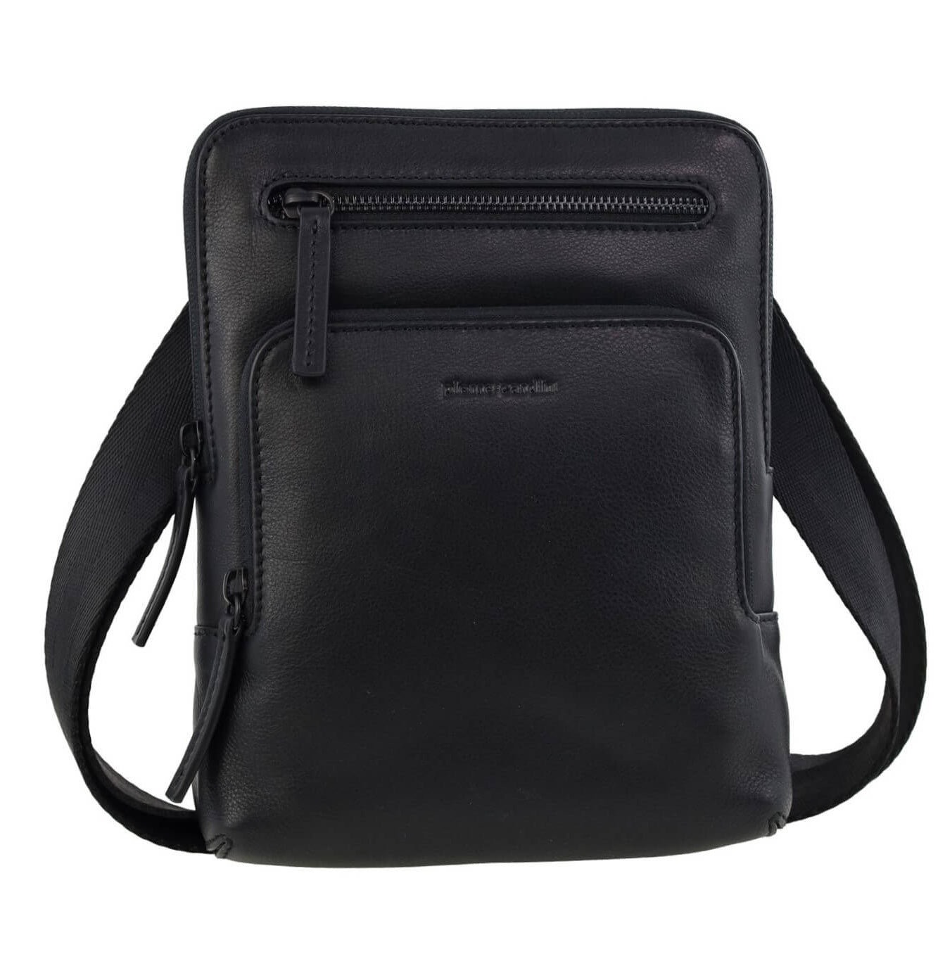 Pierre Cardin Men’s Leather Casual Crossbody Bag in Black