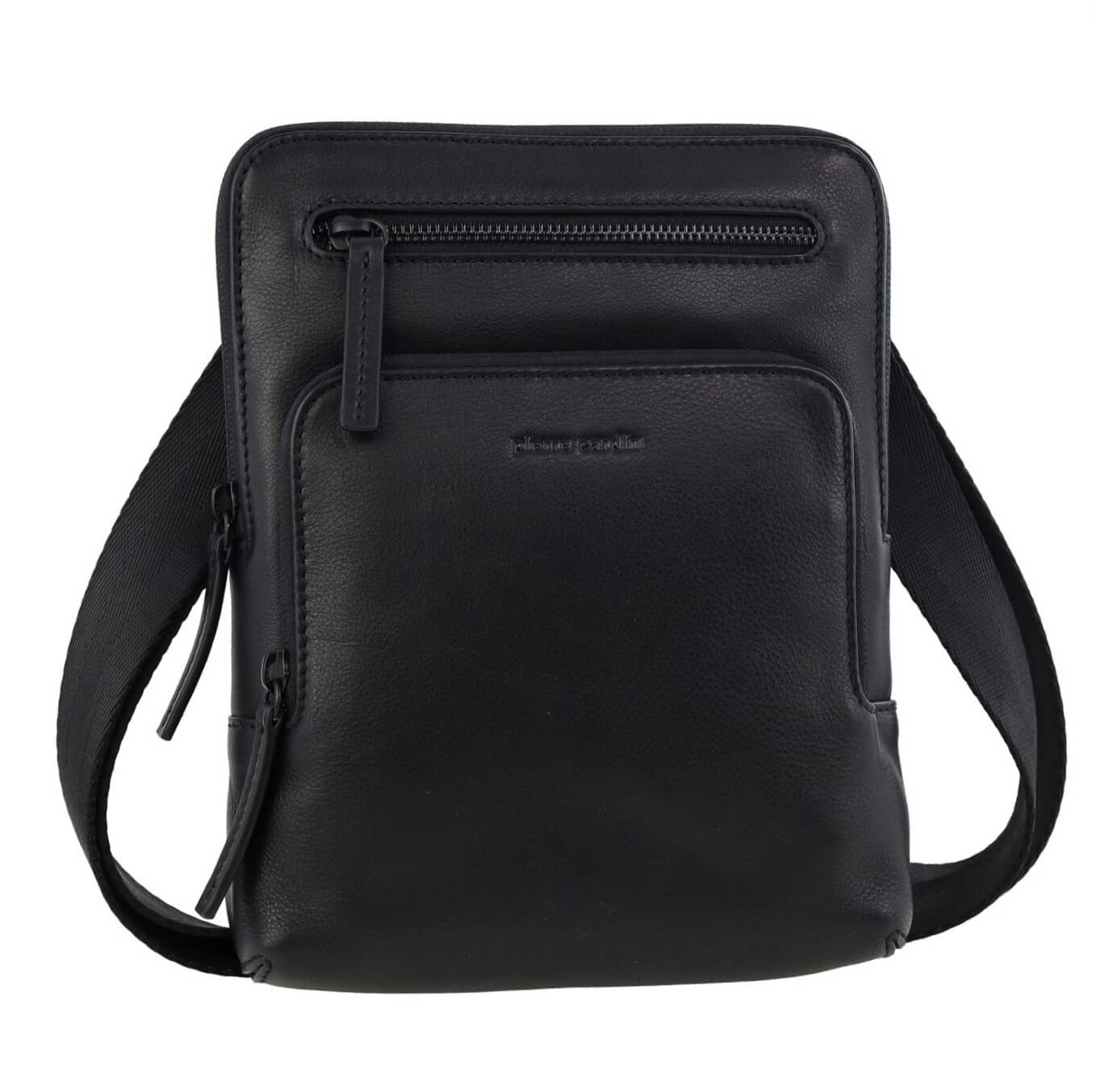 Pierre Cardin Men’s Leather Casual Crossbody Bag in Black