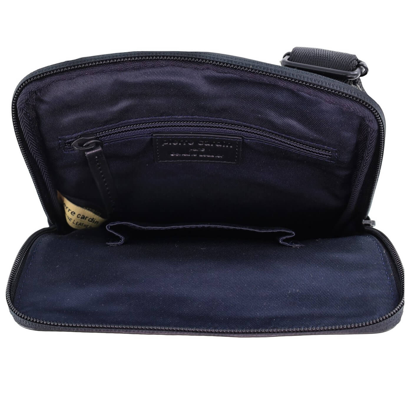 Pierre Cardin Men’s Leather Casual Crossbody Bag in Black