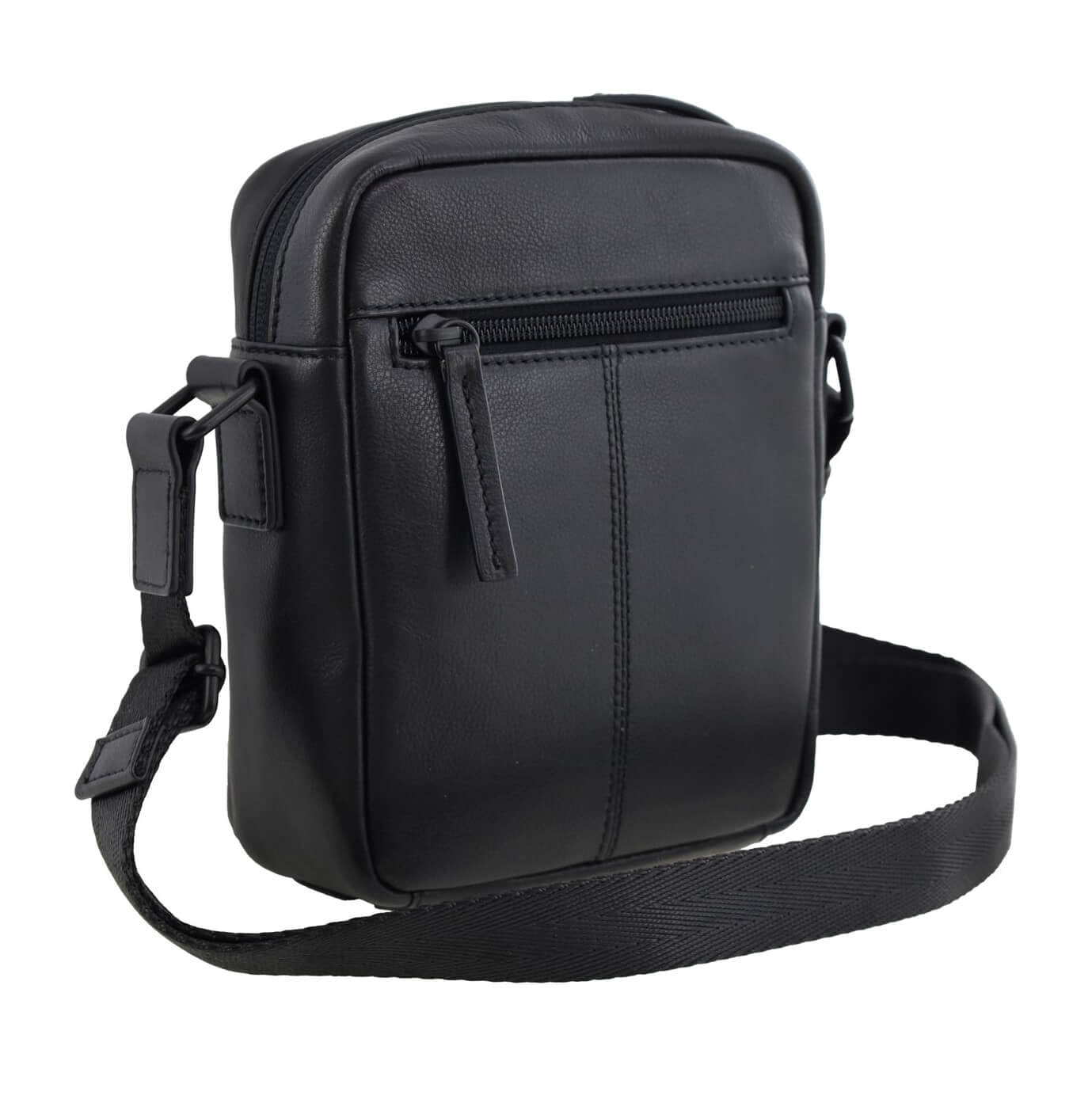 Pierre Cardin Men’s Genuine Leather Classic Crossbody Bag in Black