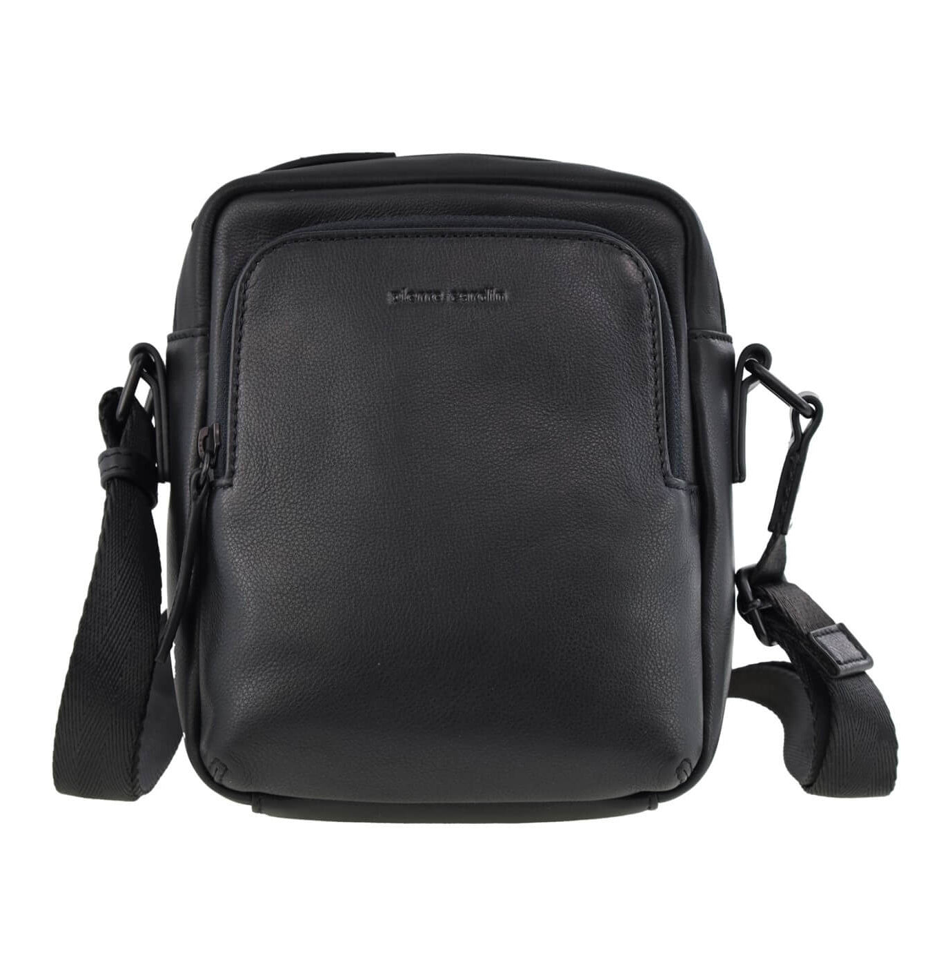 Pierre Cardin Men’s Genuine Leather Classic Crossbody Bag in Black