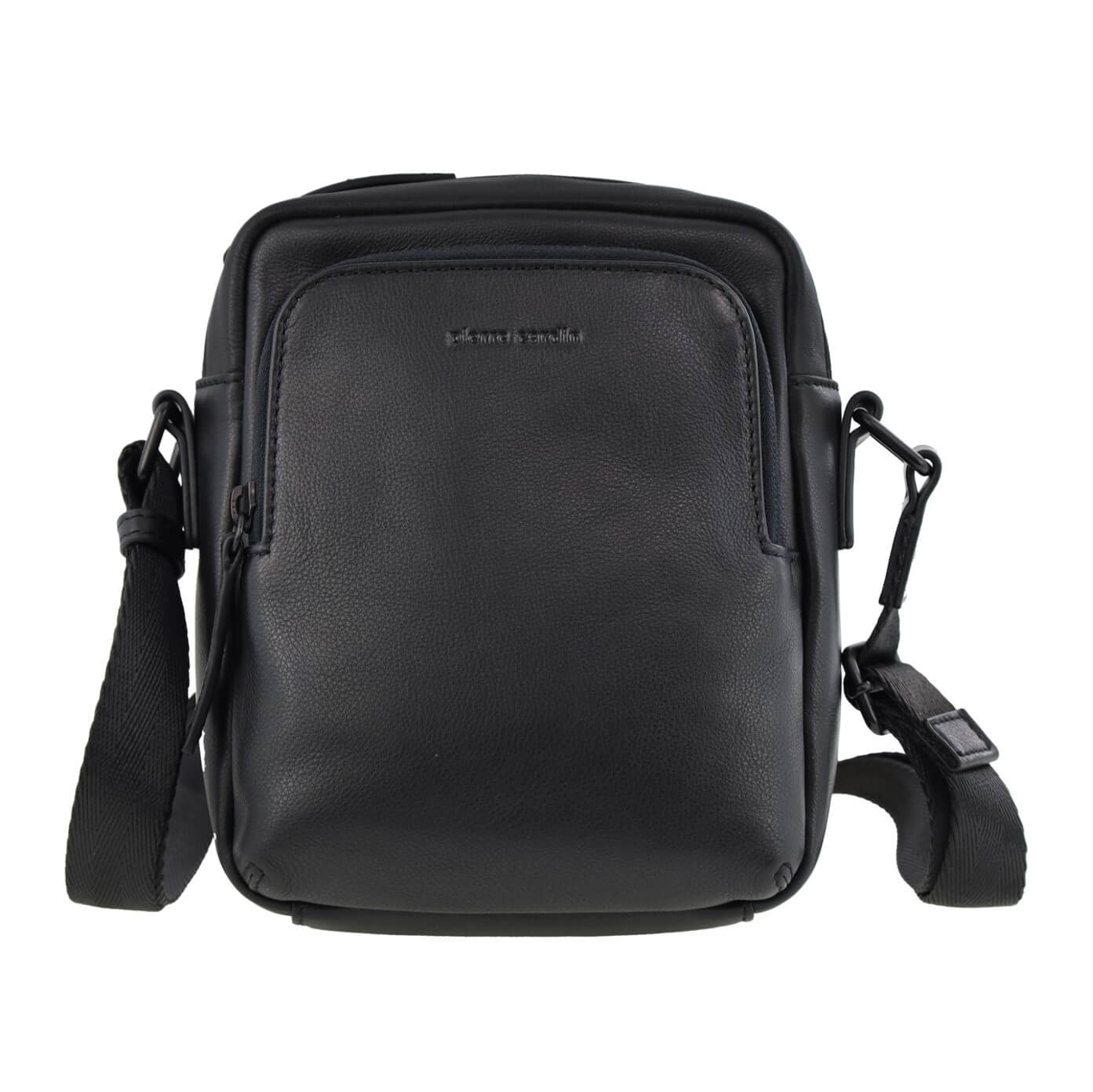 Pierre Cardin Men’s Genuine Leather Classic Crossbody Bag in Black