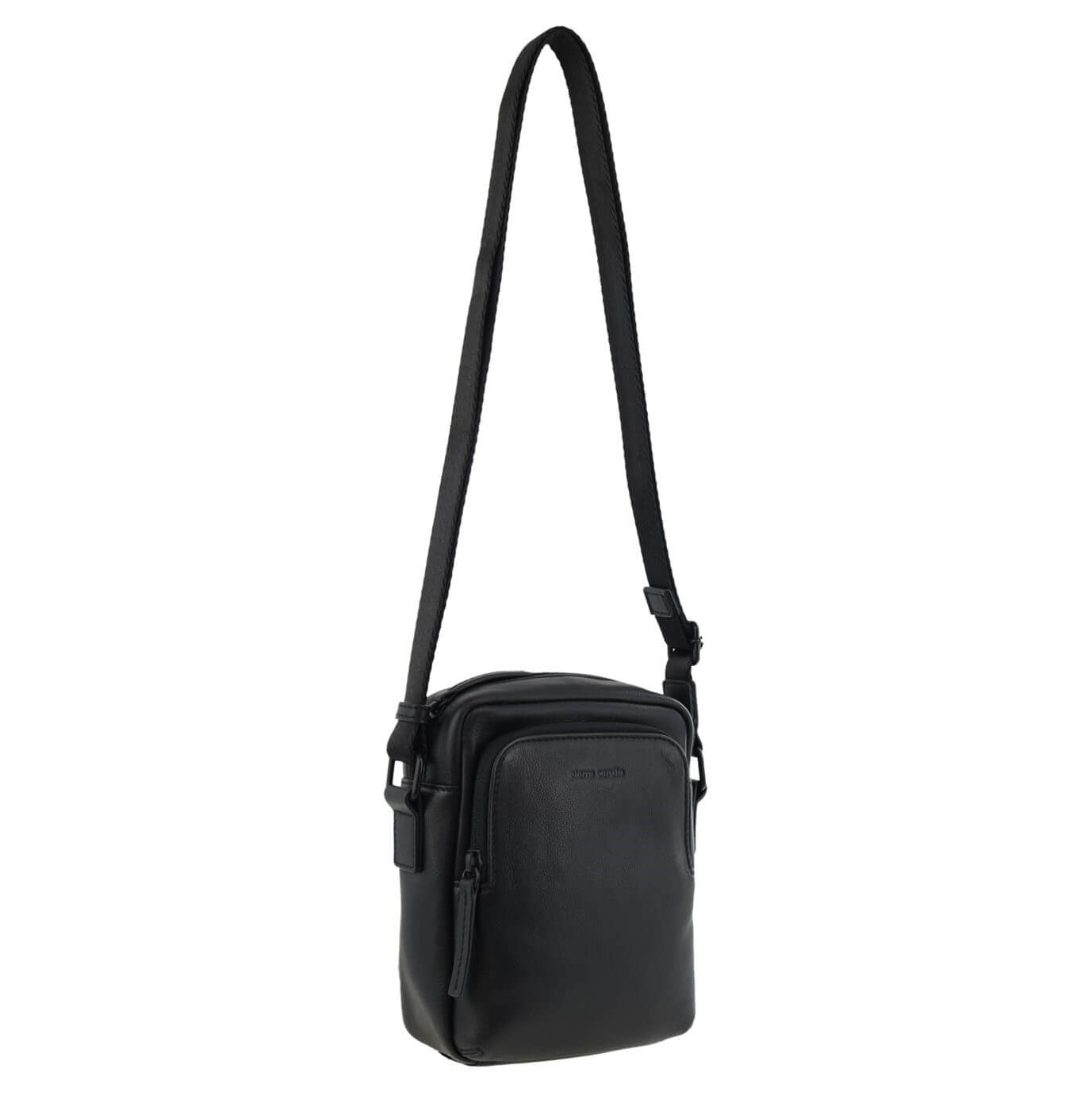 Pierre Cardin Men’s Genuine Leather Classic Crossbody Bag in Black