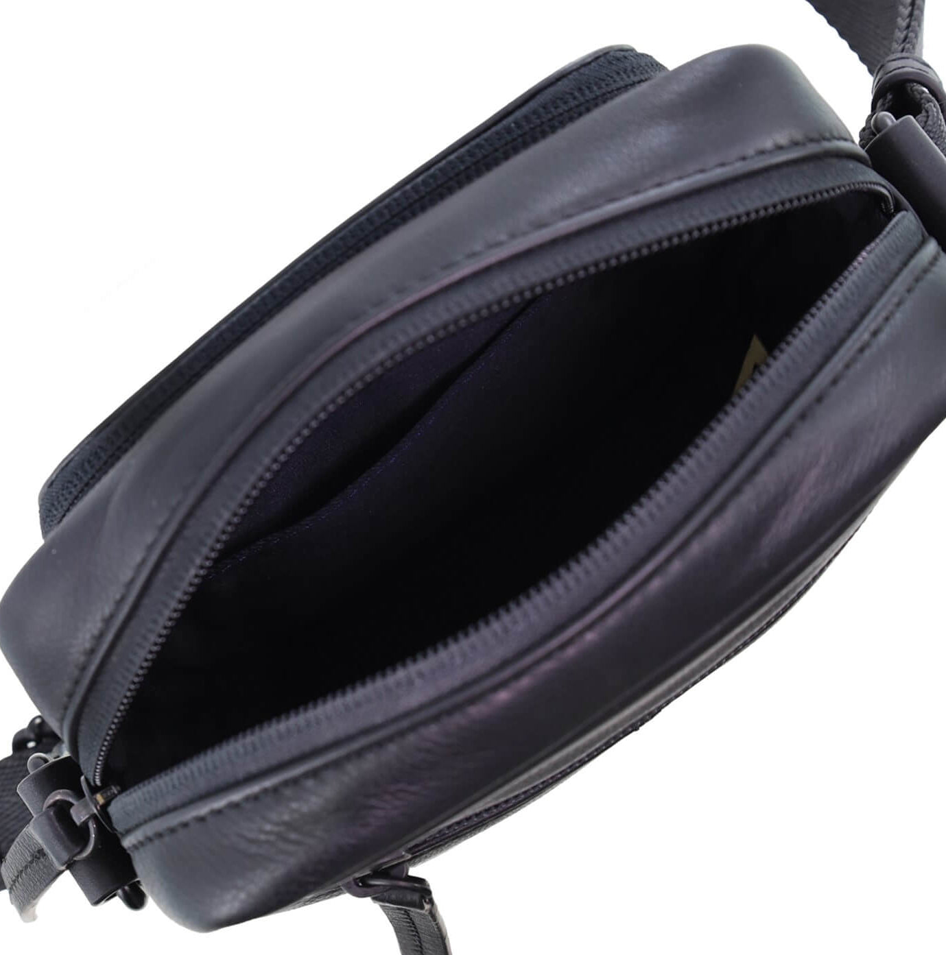 Pierre Cardin Men’s Genuine Leather Classic Crossbody Bag in Black