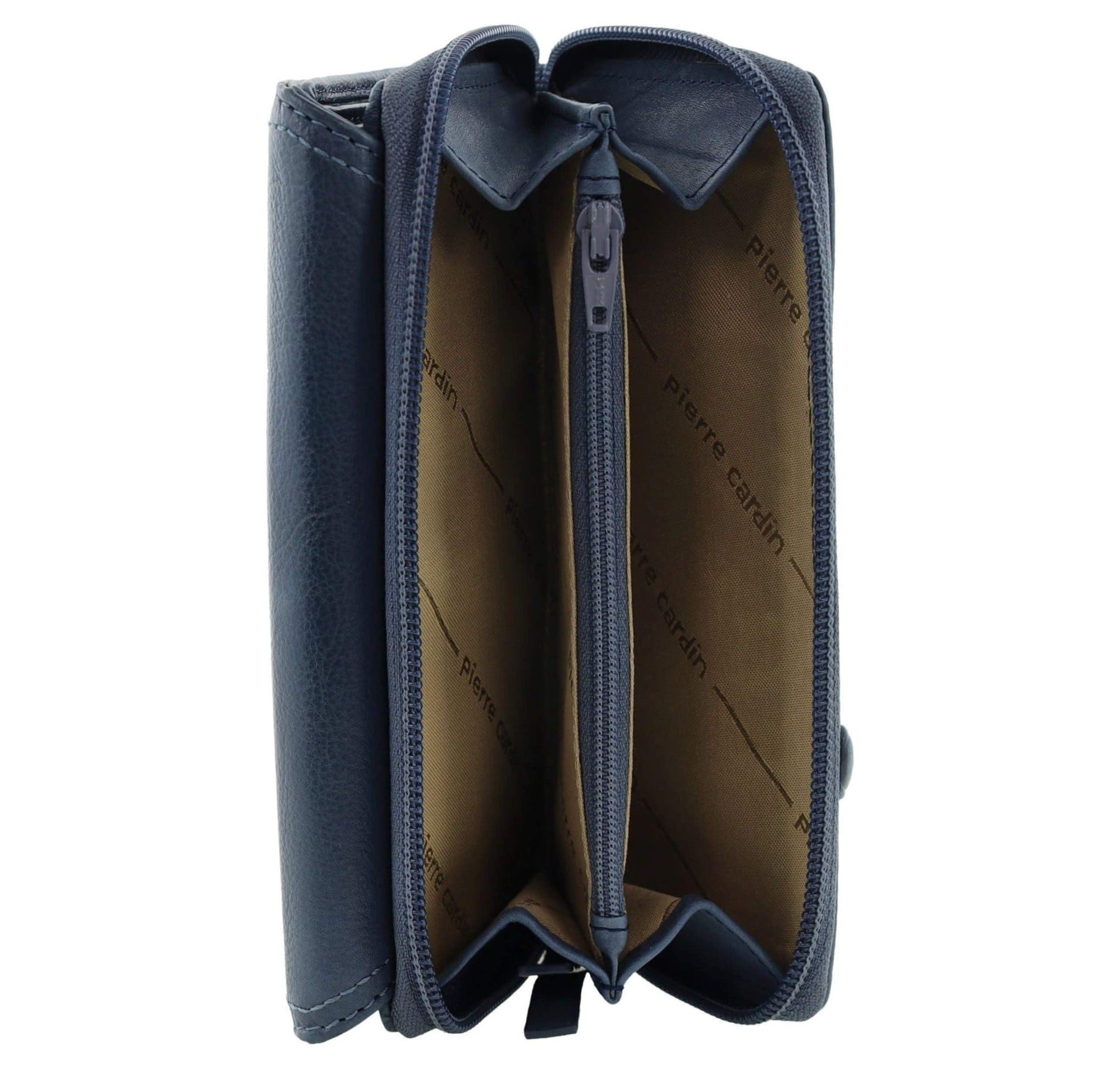 Pierre Cardin Ladies Tri-fold RFID Leather Wallet in Denum