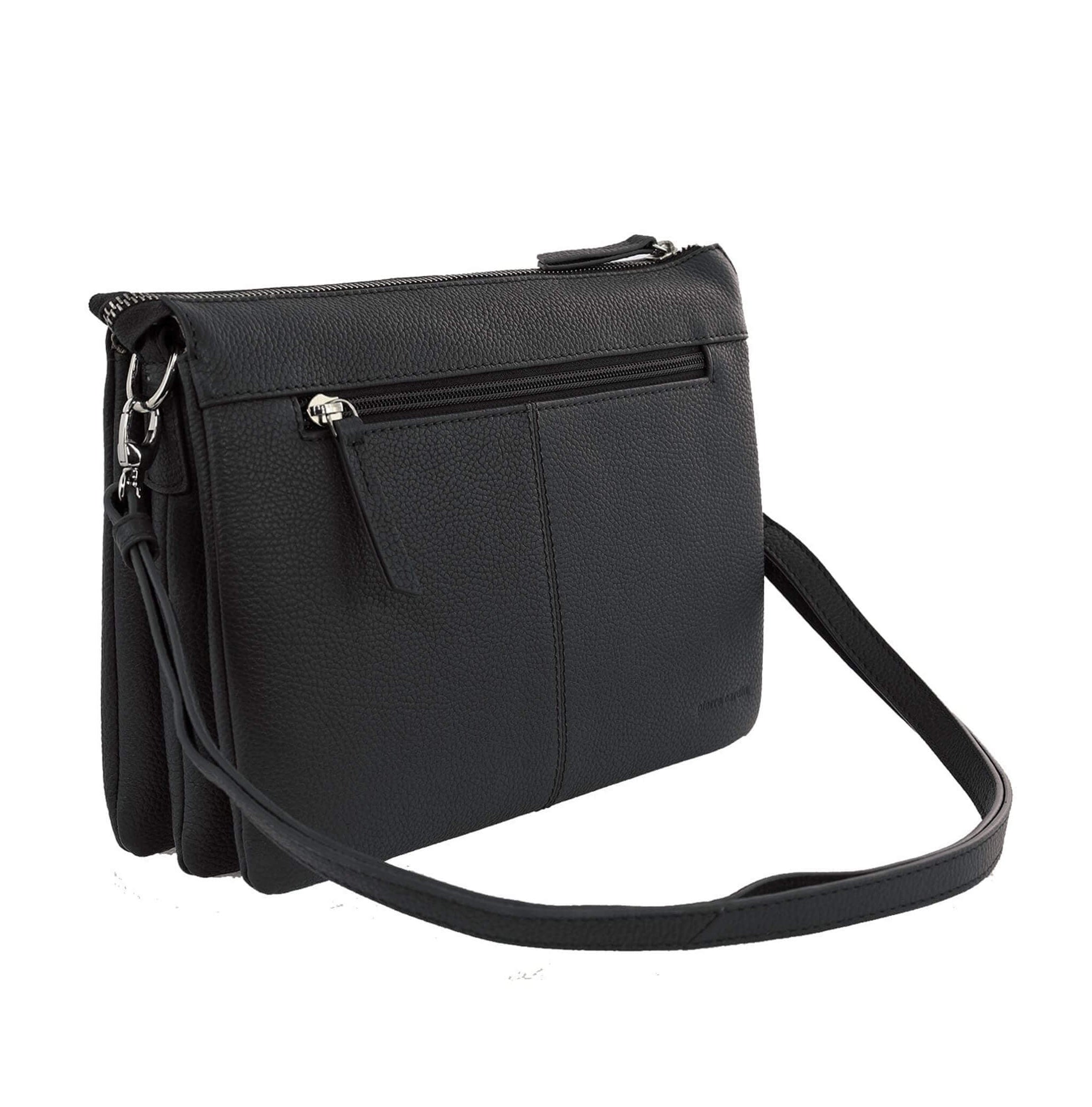 Pierre Cardin Ladies Leather Crossbody Bag in Black