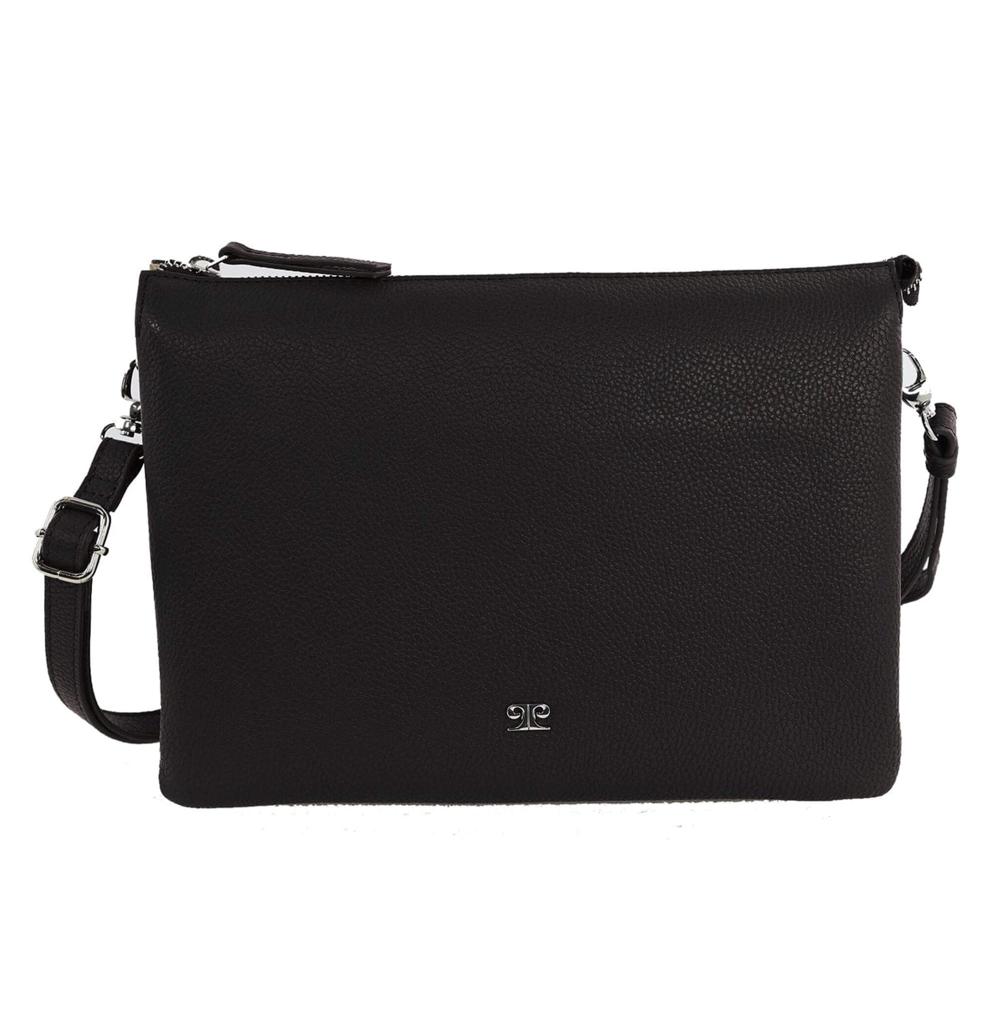 Pierre Cardin Ladies Leather Crossbody Bag in Black