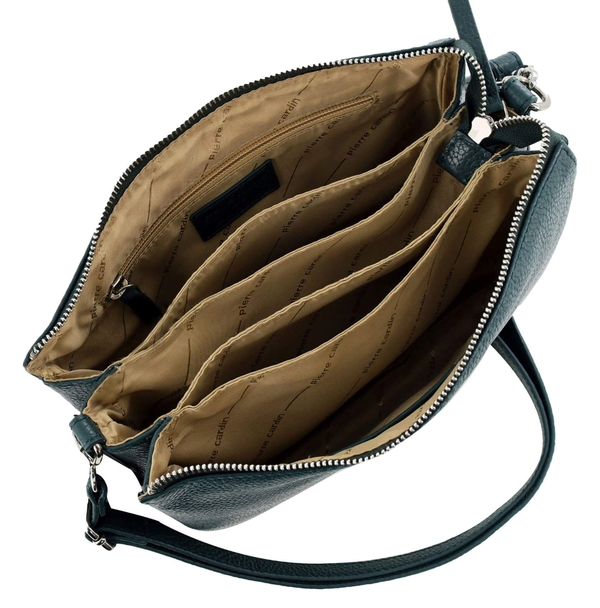 Pierre Cardin Ladies Leather Crossbody Bag in Green