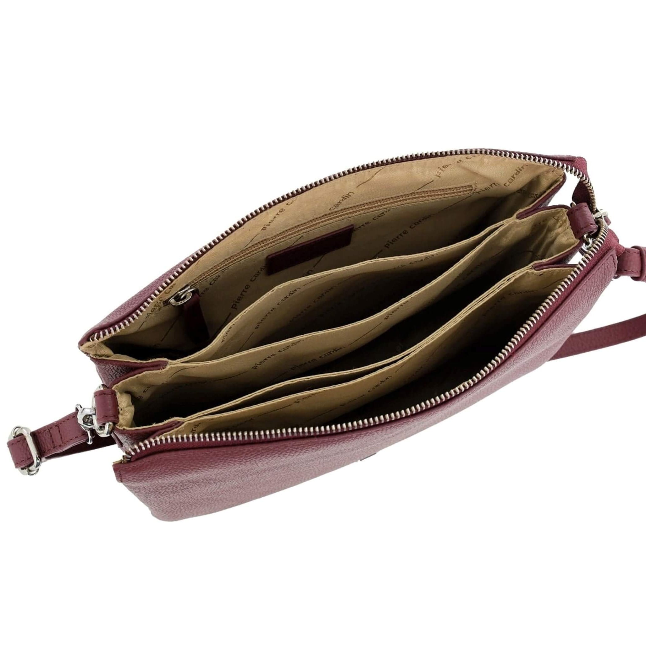 Pierre Cardin Ladies Leather Crossbody Bag in Shiraz