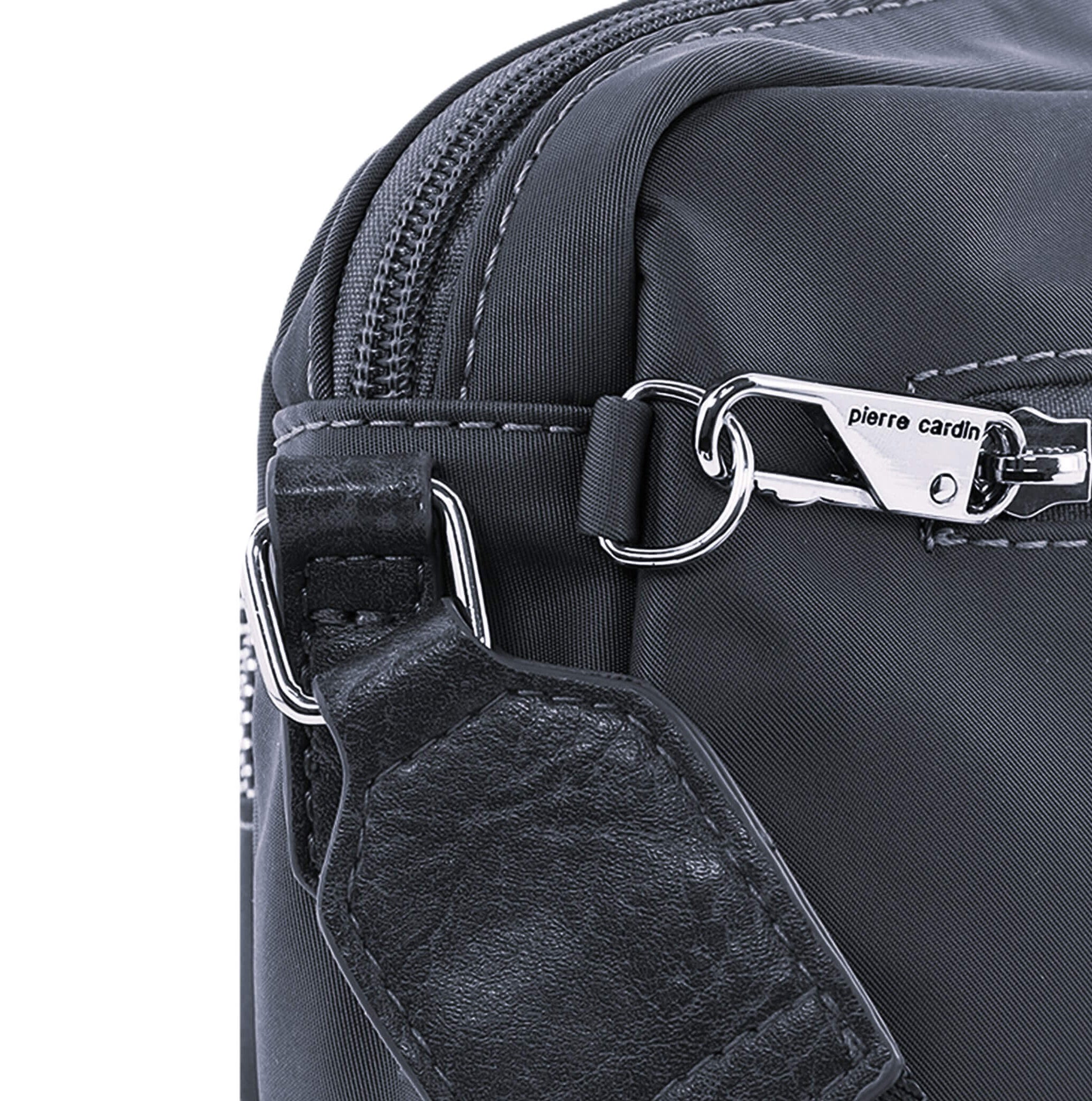 Pierre Cardin RFID Anti-Theft Nylon Crossbody Bag in Black