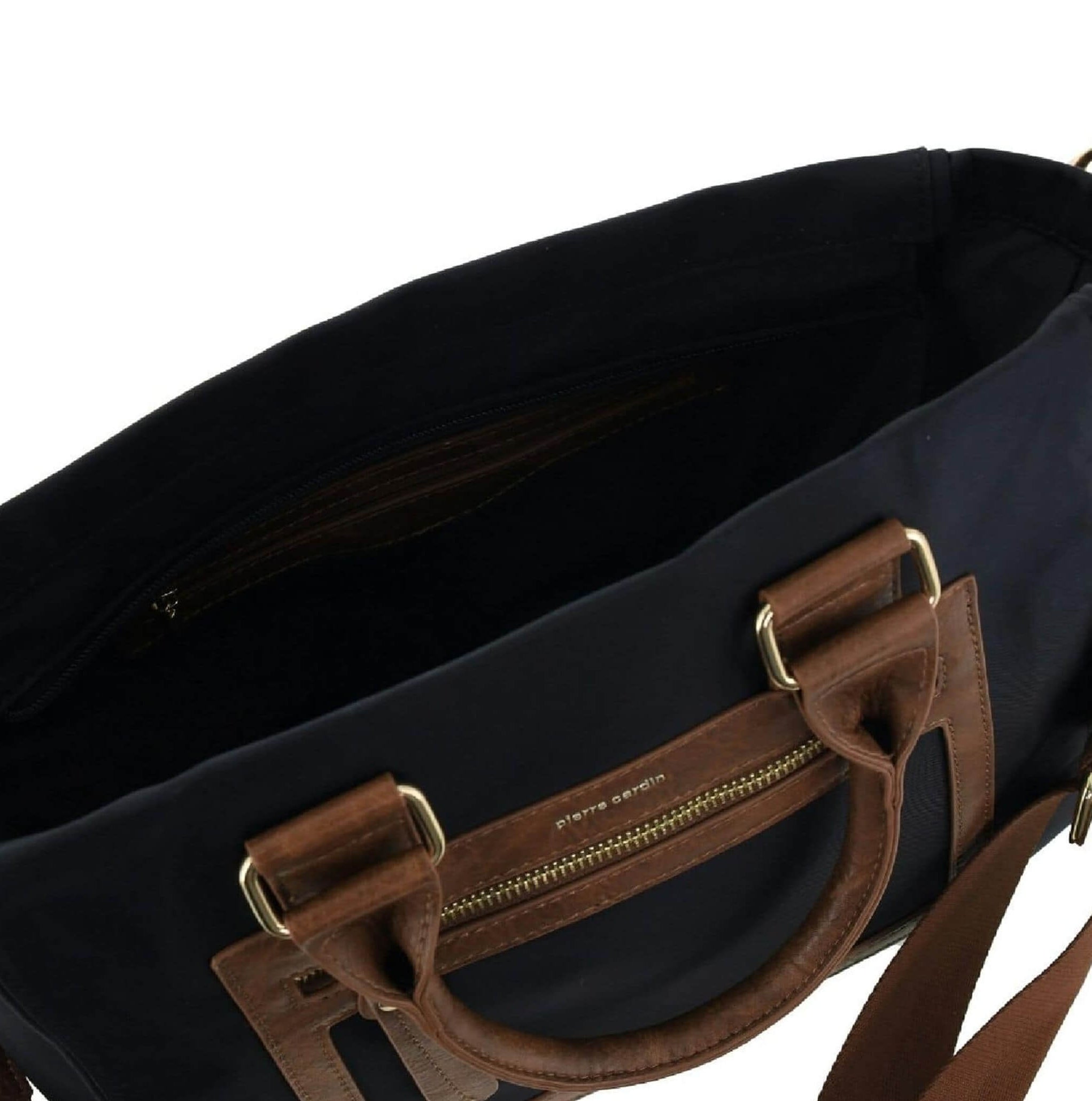 Pierre Cardin Nylon RFID Lightweight Mini Tote/Crossbody Bag In Black