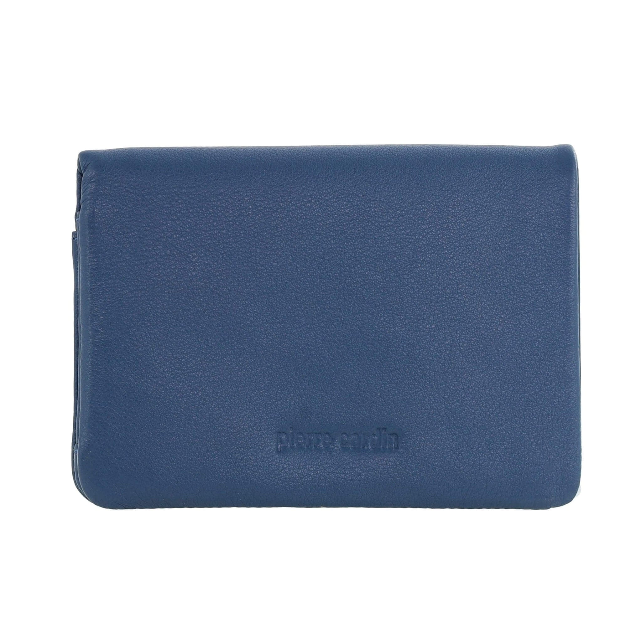 Pierre Cardin Ladies Leather Bi-fold Wallet in Blue