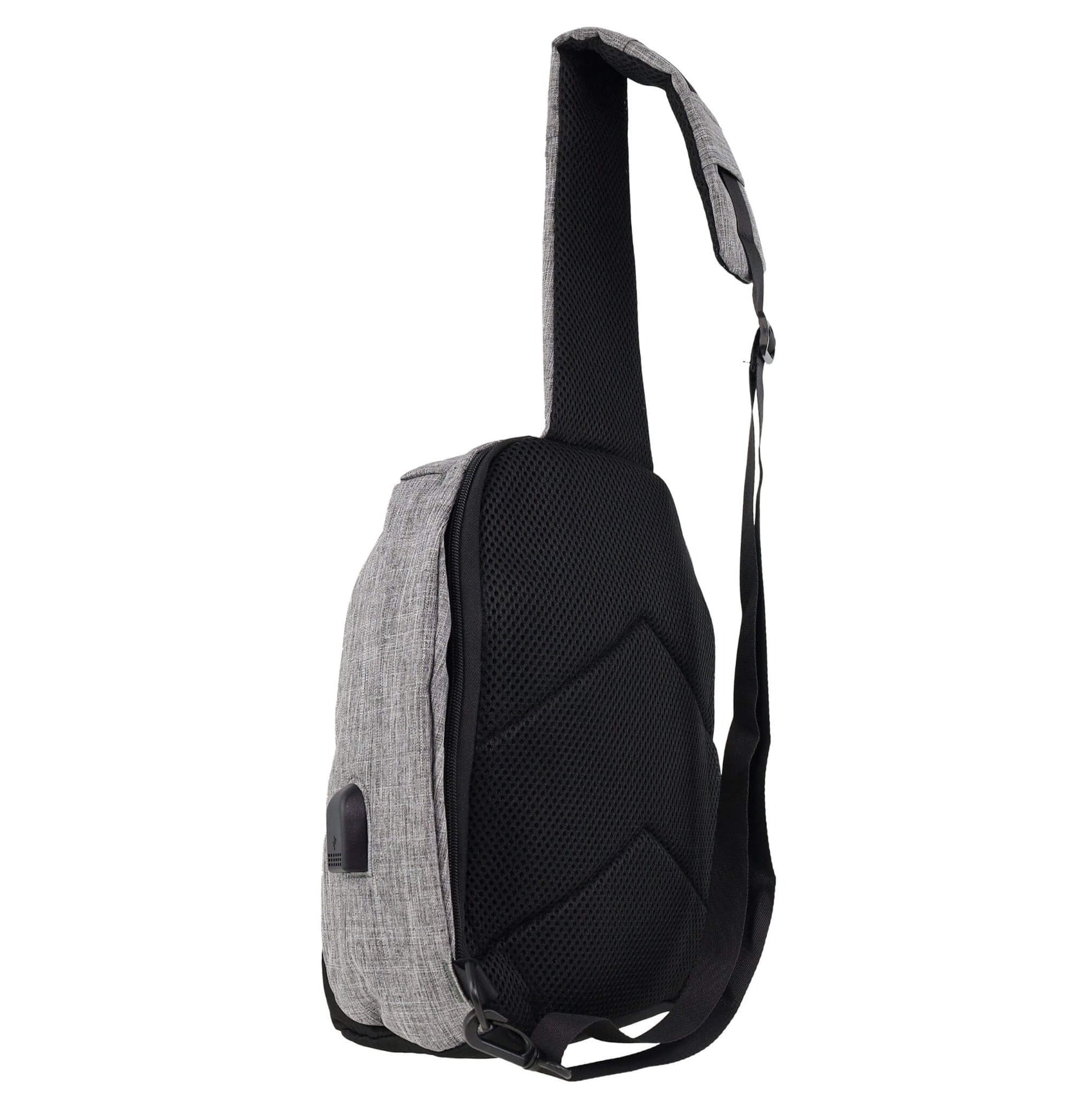 Pierre Cardin grey nylon men’s sling bag