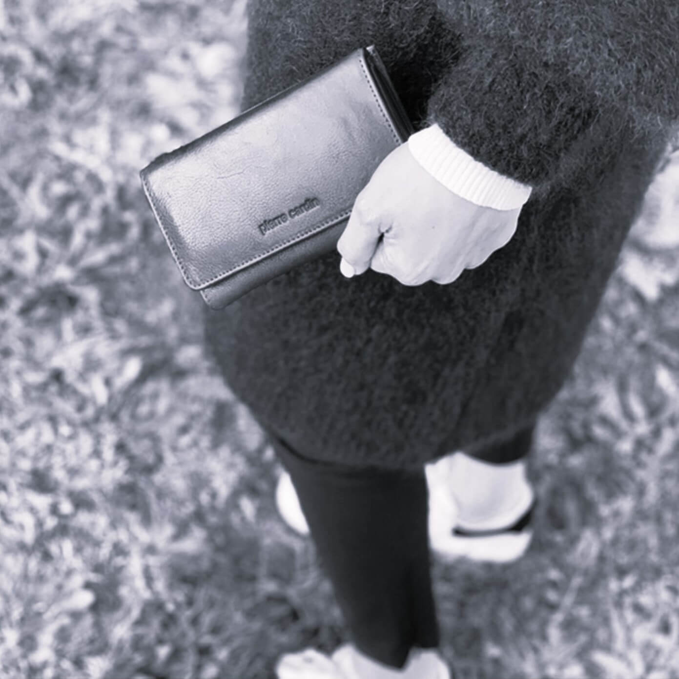 Pierre Cardin Ladies’ Leather Tri-fold RFID Wallet in Black