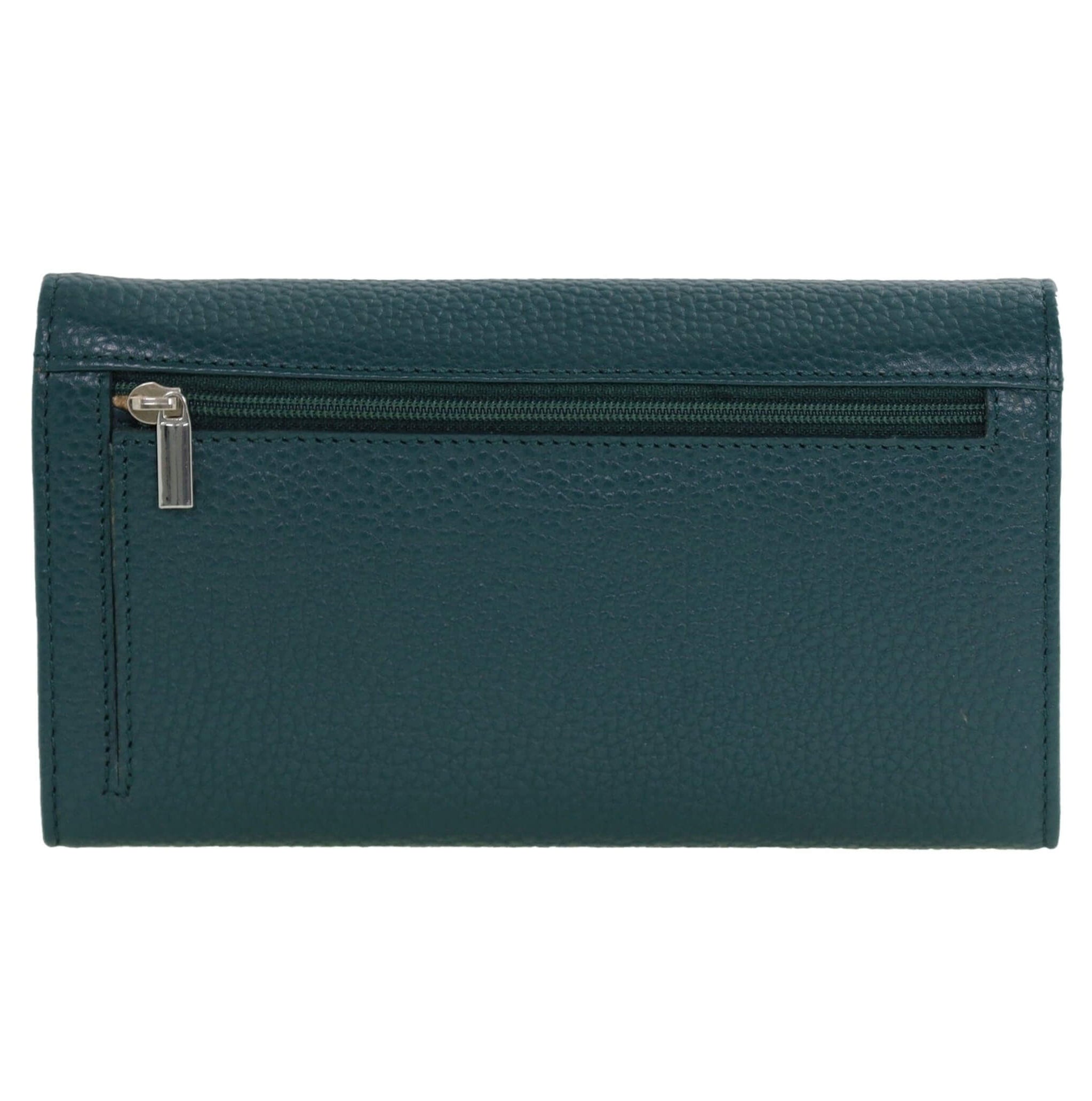 Pierre Cardin Soft Italian Ladies Leather Wallet in Green