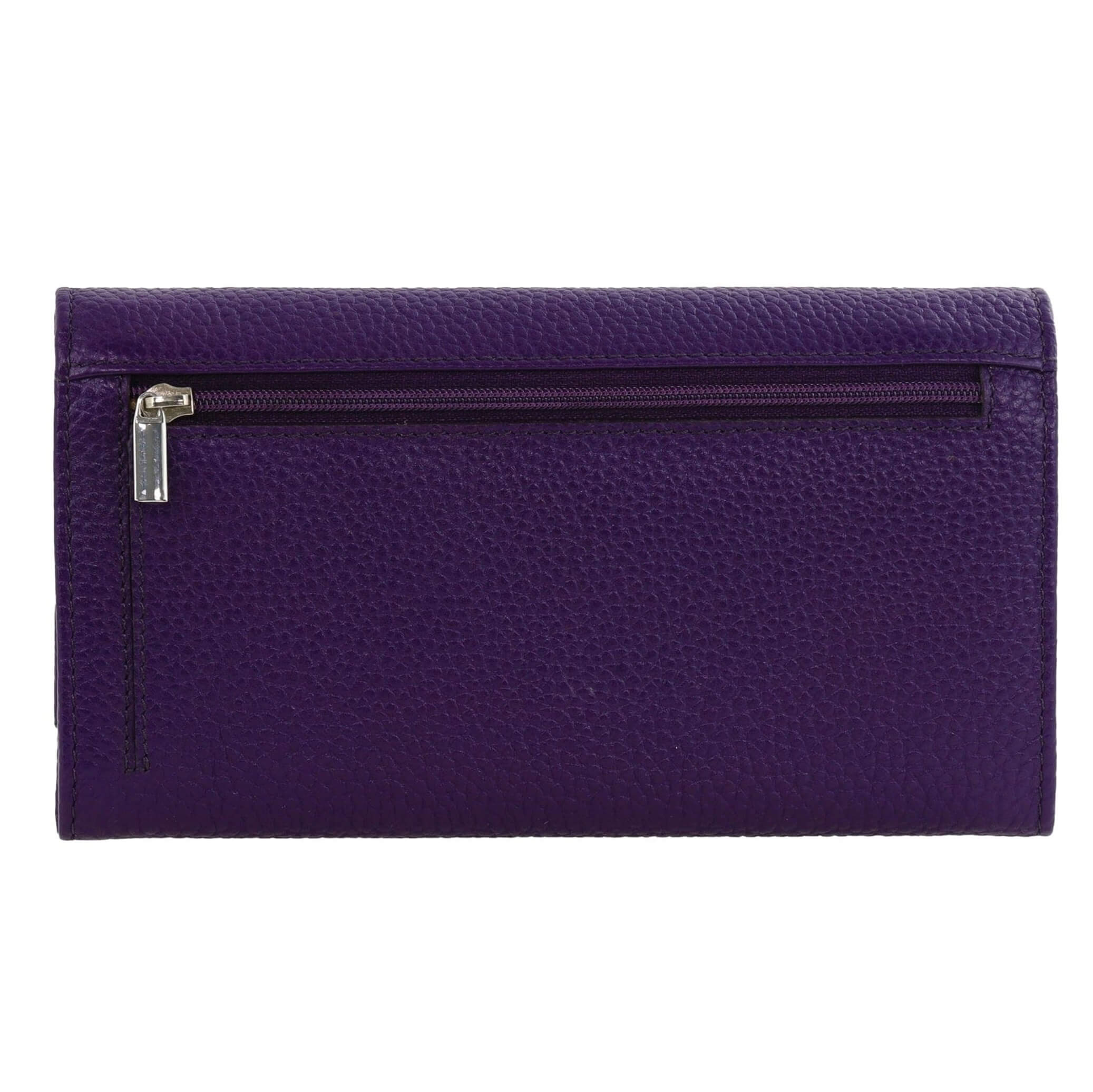 Pierre Cardin Soft Italian Ladies Leather Wallet in Purple
