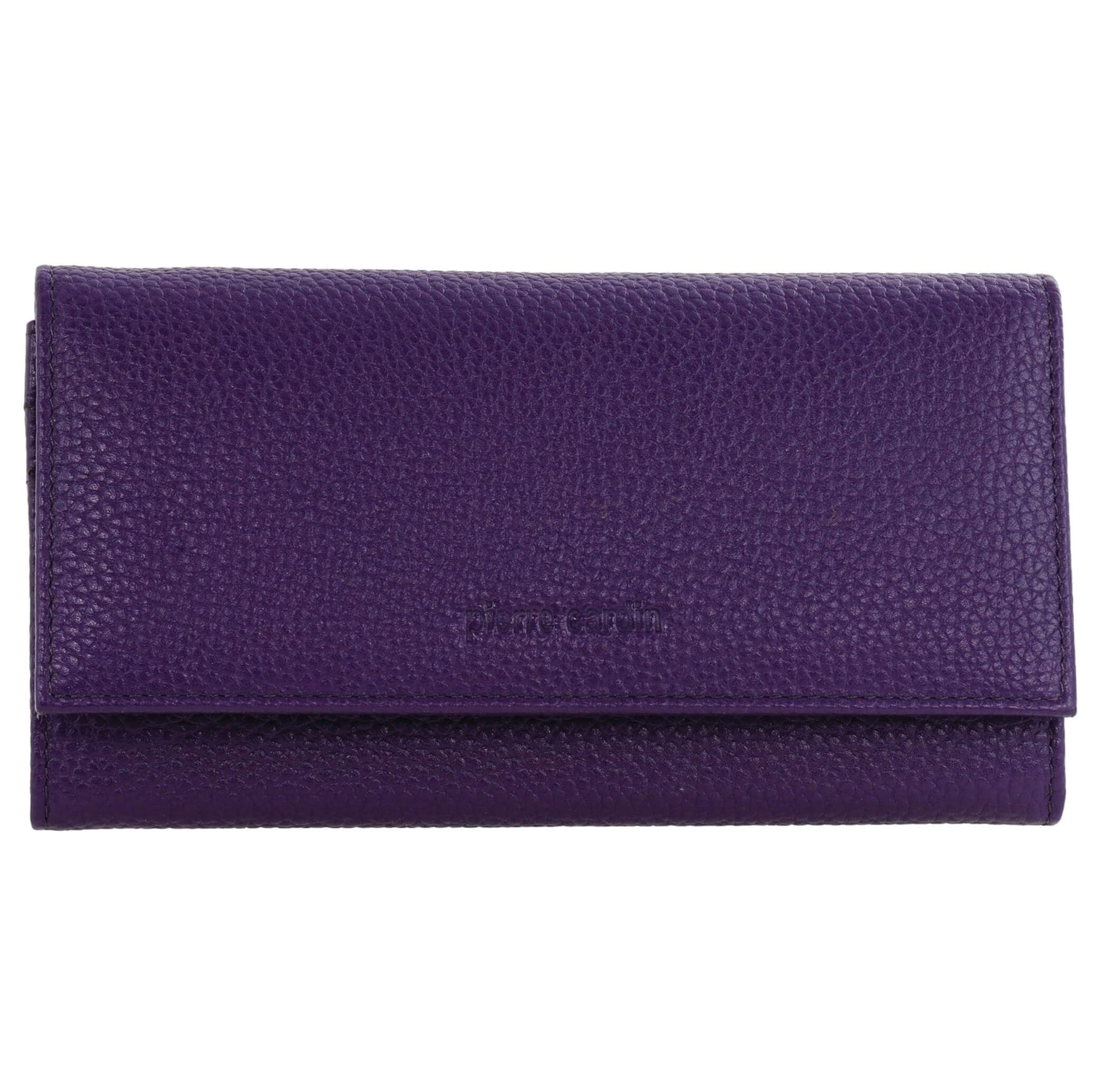 Pierre Cardin Soft Italian Ladies Leather Wallet in Purple