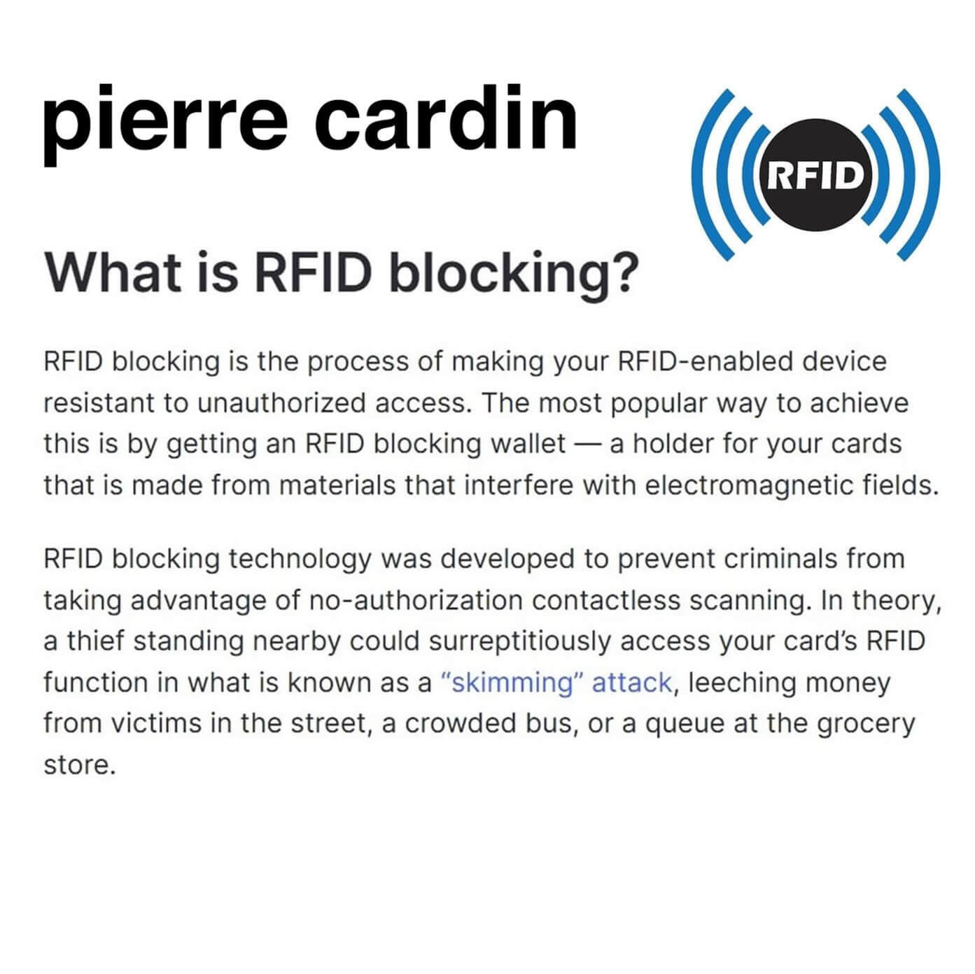 Pierre Cardin RFID Bocking