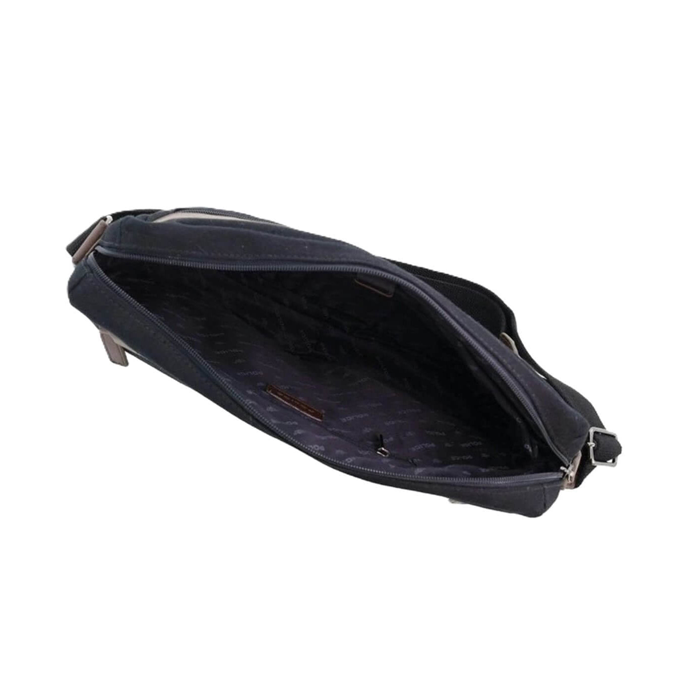 Police Men's Rustic Canvas Crossbody Bag in Black