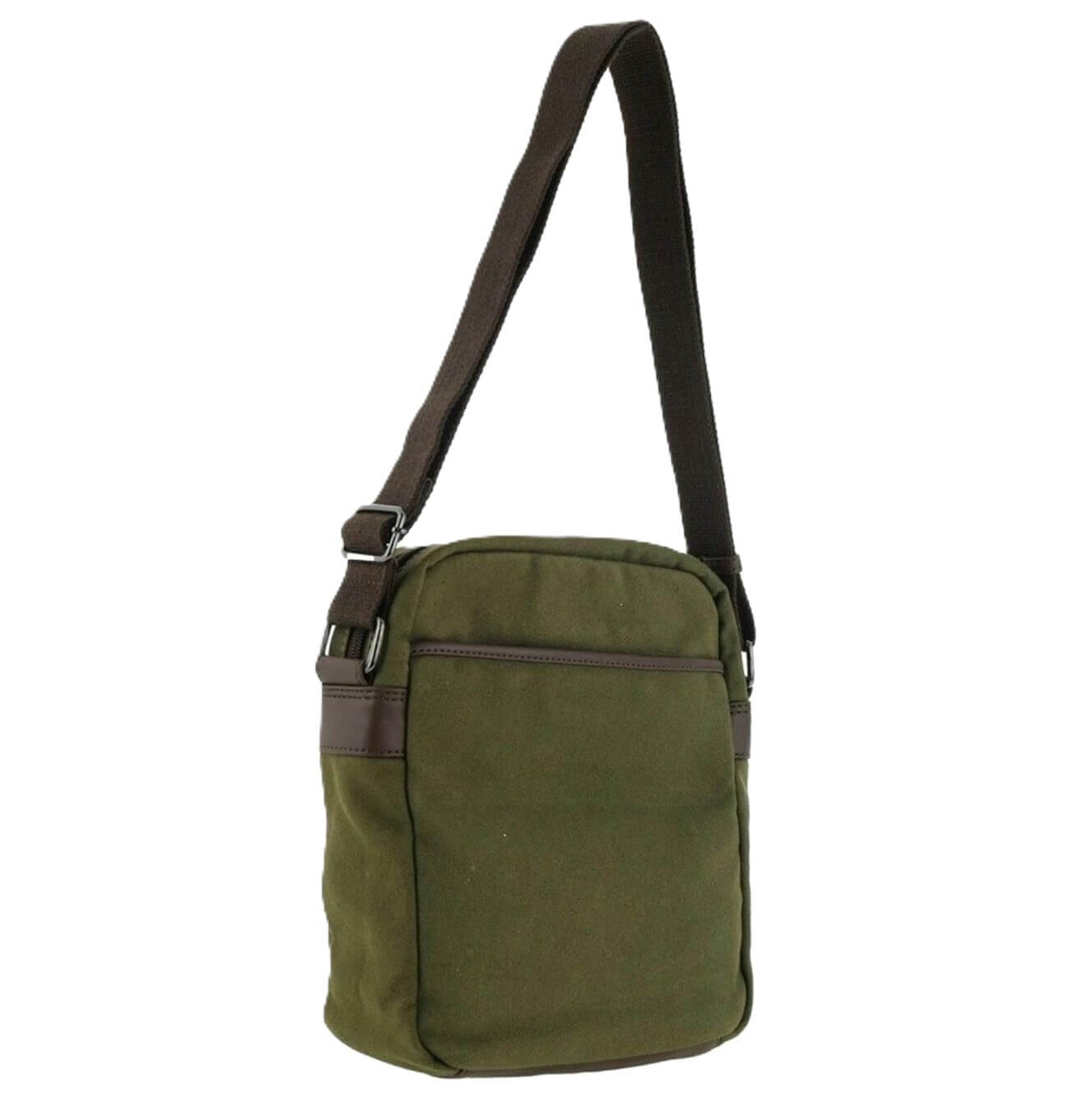 Police Rustic Canvas Men's Crossbody Bag in Dark Olive
