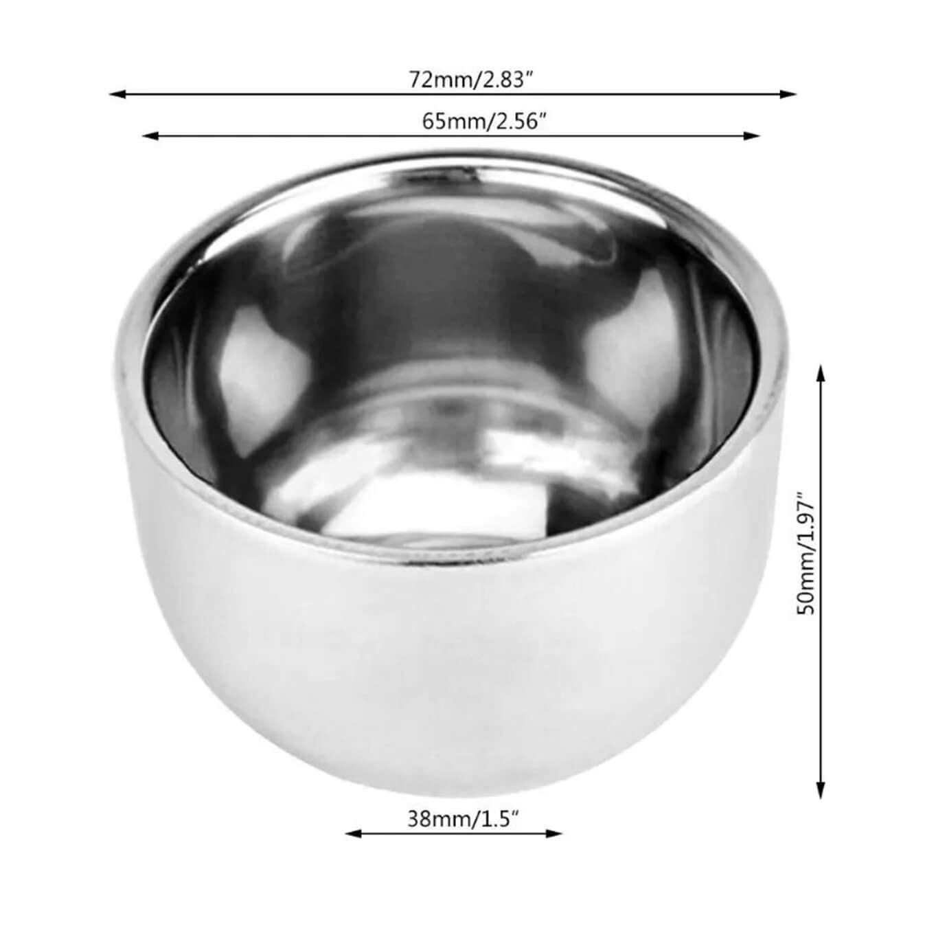 Stainless Steel Compact Travel Shaving Bowl