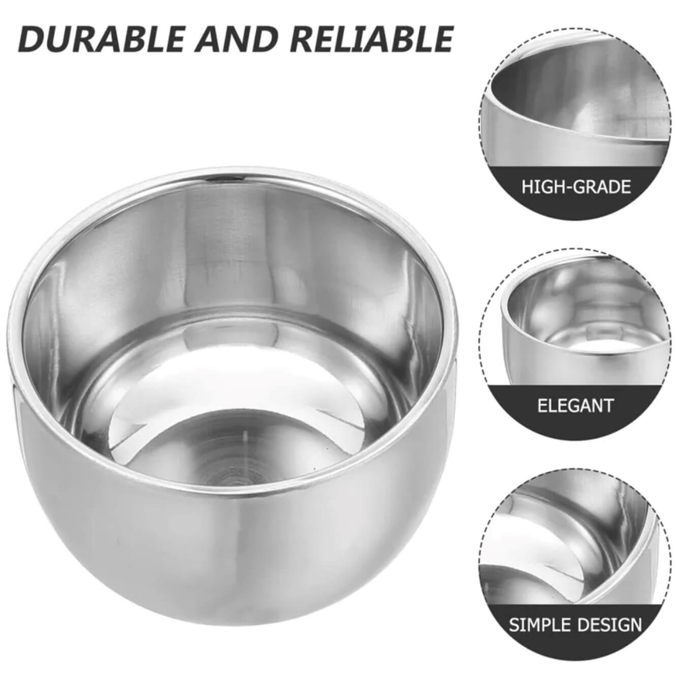 Stainless Steel Compact Travel Shaving Bowl