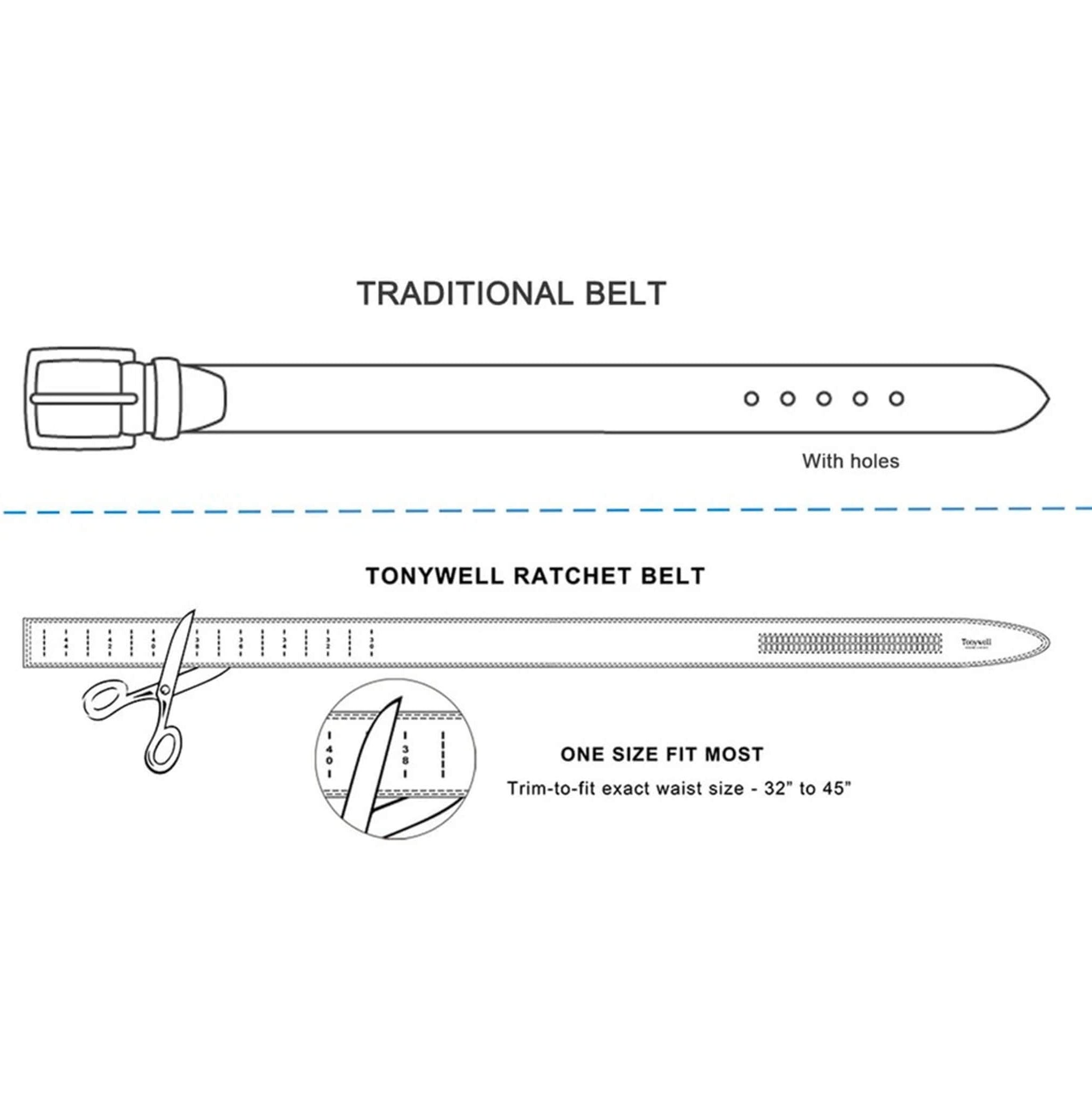 Traditional Belt to a Ratchet Belt