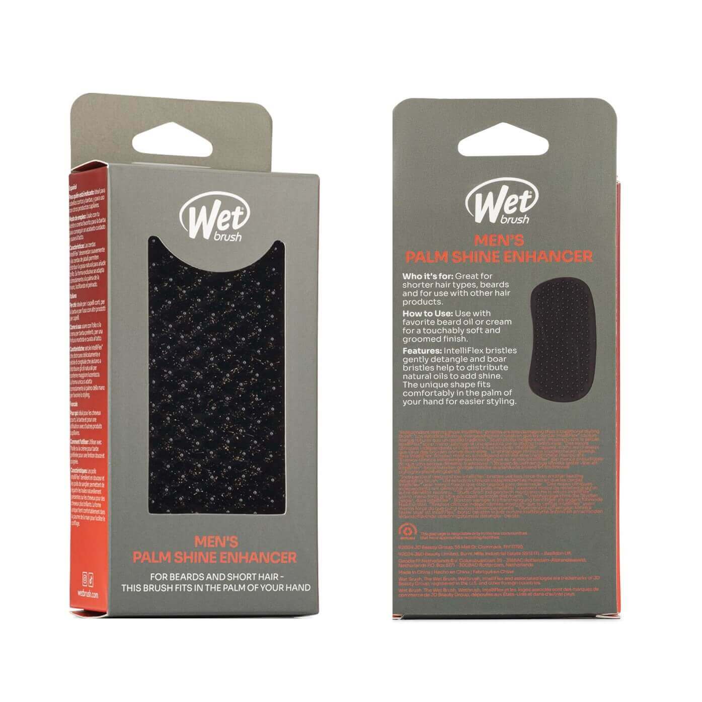 Wet Brush Mens Palm Shine Enhancer Beard Brush