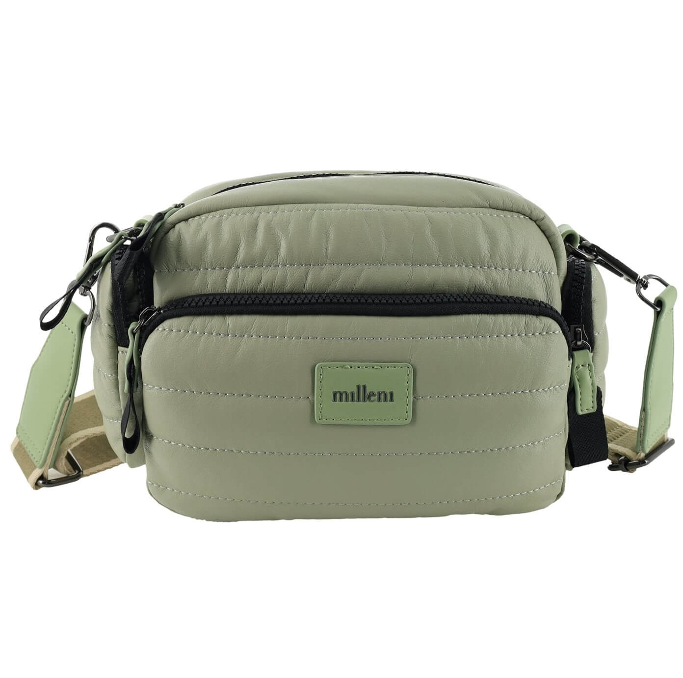 Milleni Ladies Fashion Puffer Crossbody Bag in Leaf