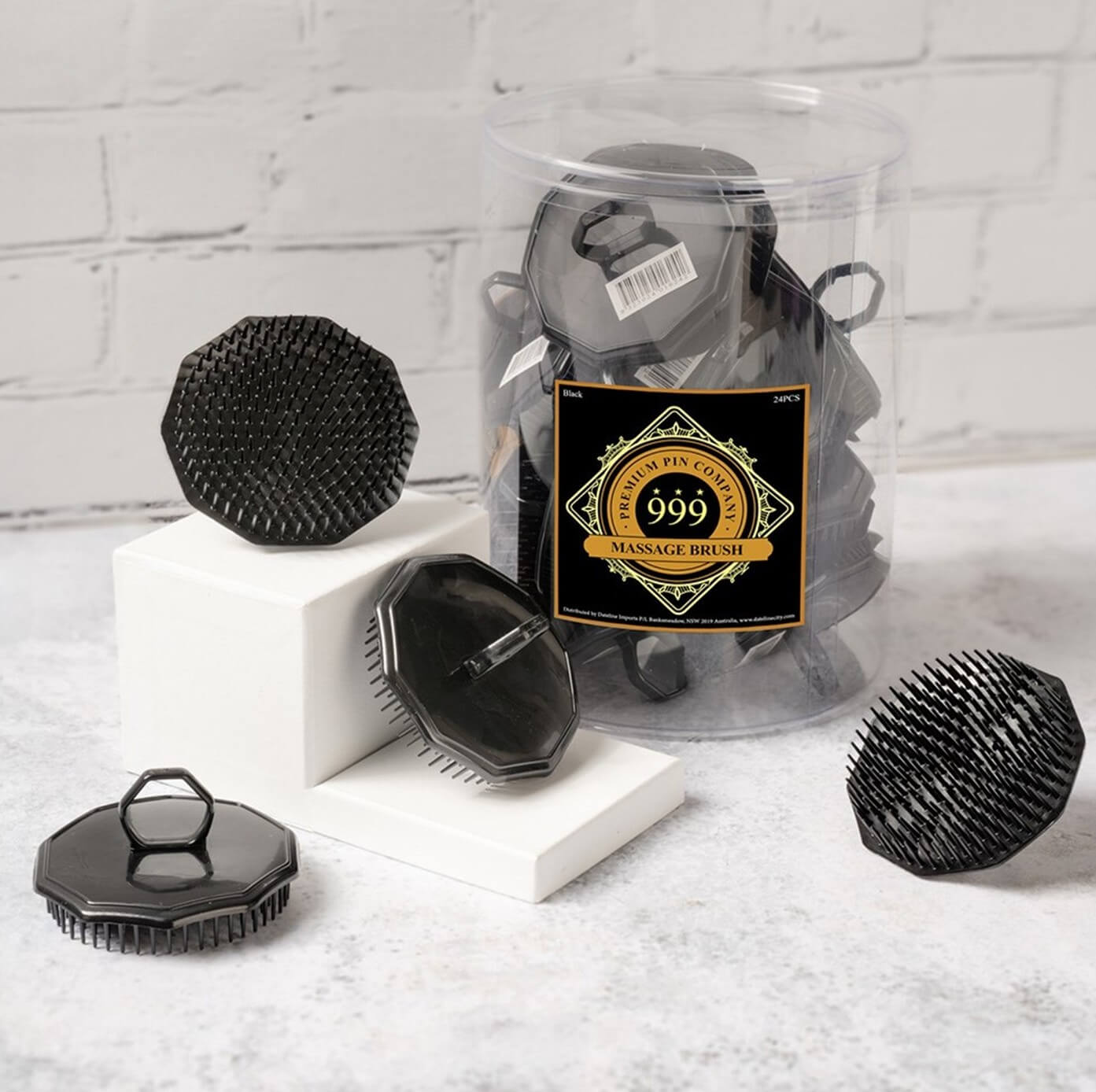 999 Massage & Scalp Brush Tub 24pcs