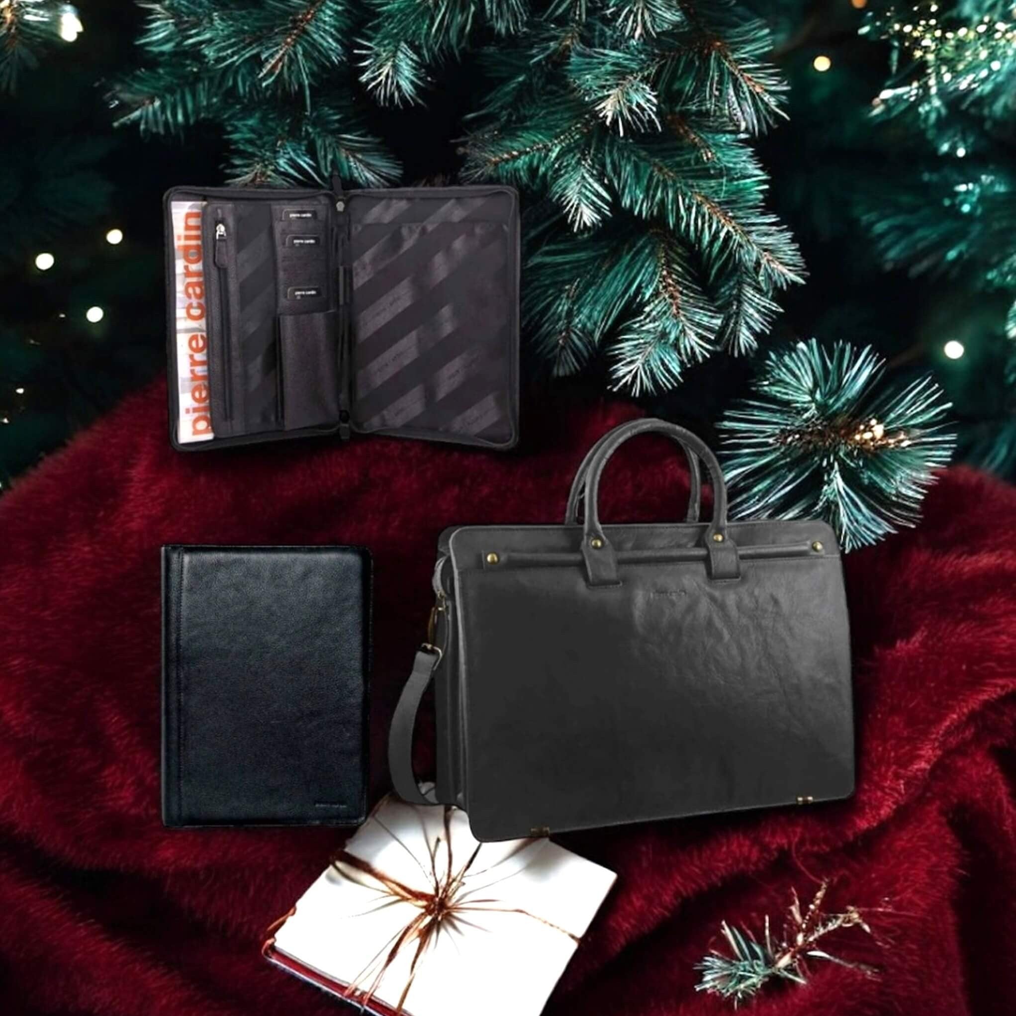 Leather Business Bag and A4 Folio Gift Set