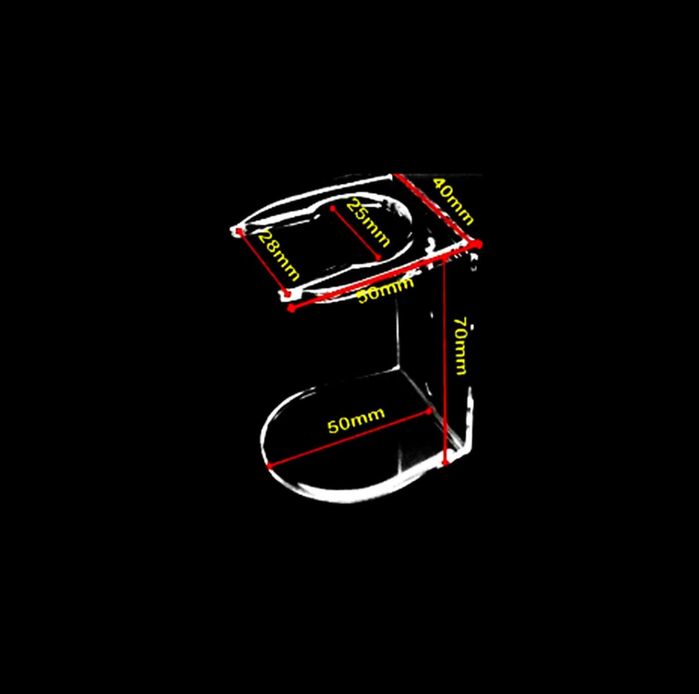 Acrylic Brush Stand Dimensions