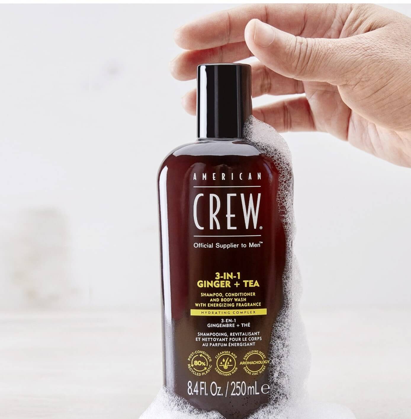 America Crew 3 IN 1 Ginger + Tea Body Wash