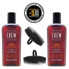 American Crew Daily Cleansing Shampoo DUO with Hair Massage Brushes