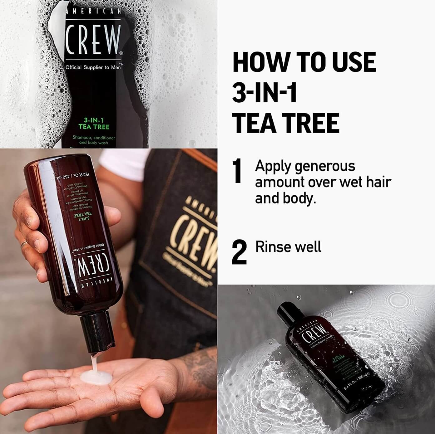 American Crew 3 IN 1 Tea Tree + Forming Cream 