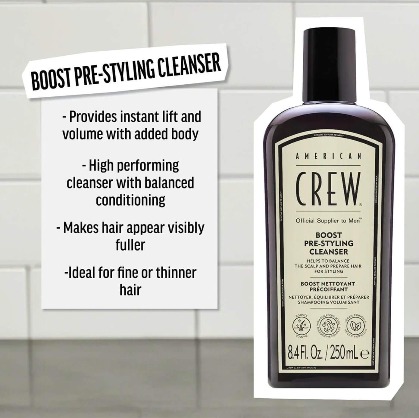 AMERICAN CREW BOOST Pre-Styling Cleanser 250ml