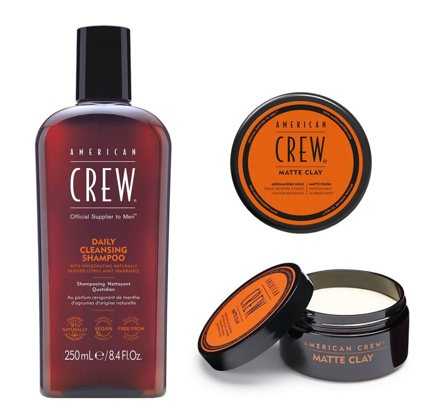American Crew Daily Cleansing Shampoo + Matte Clay 