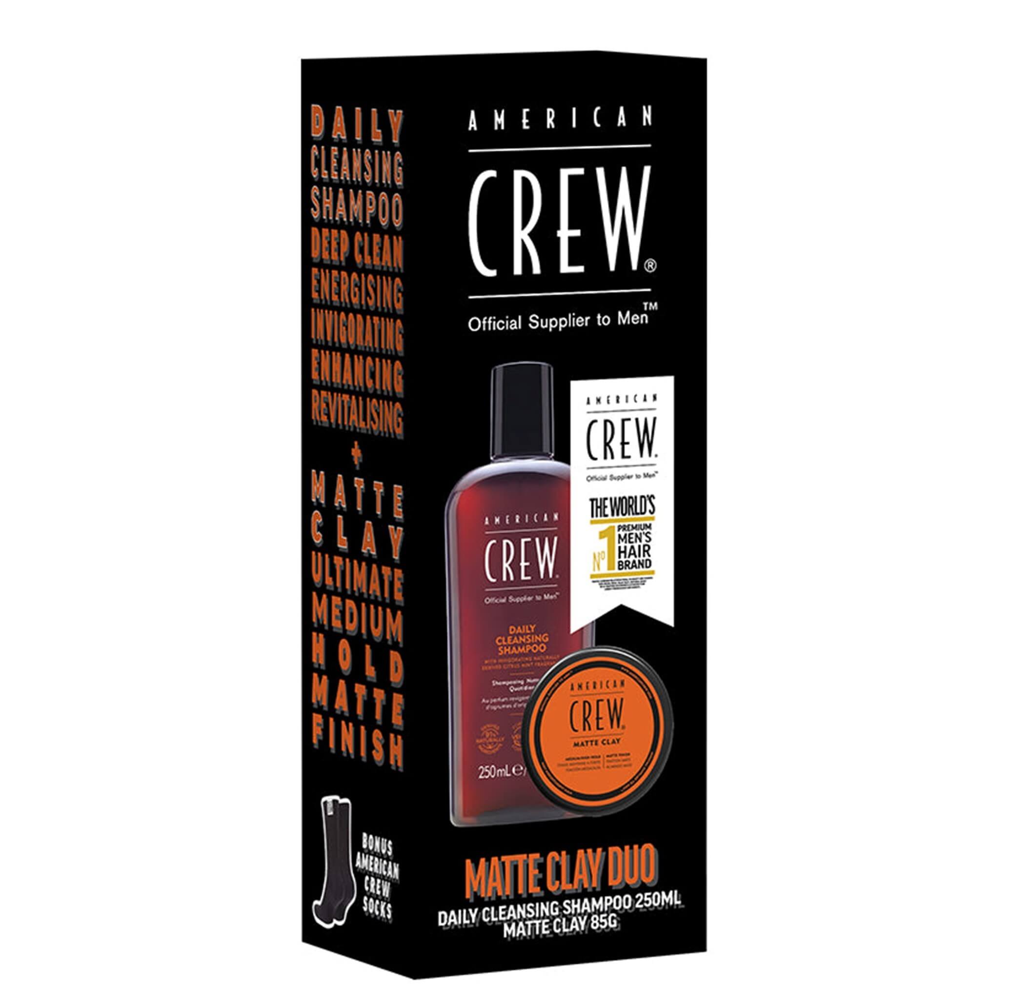 American Crew Matte Clay + Cleansing S-poo Duo Set