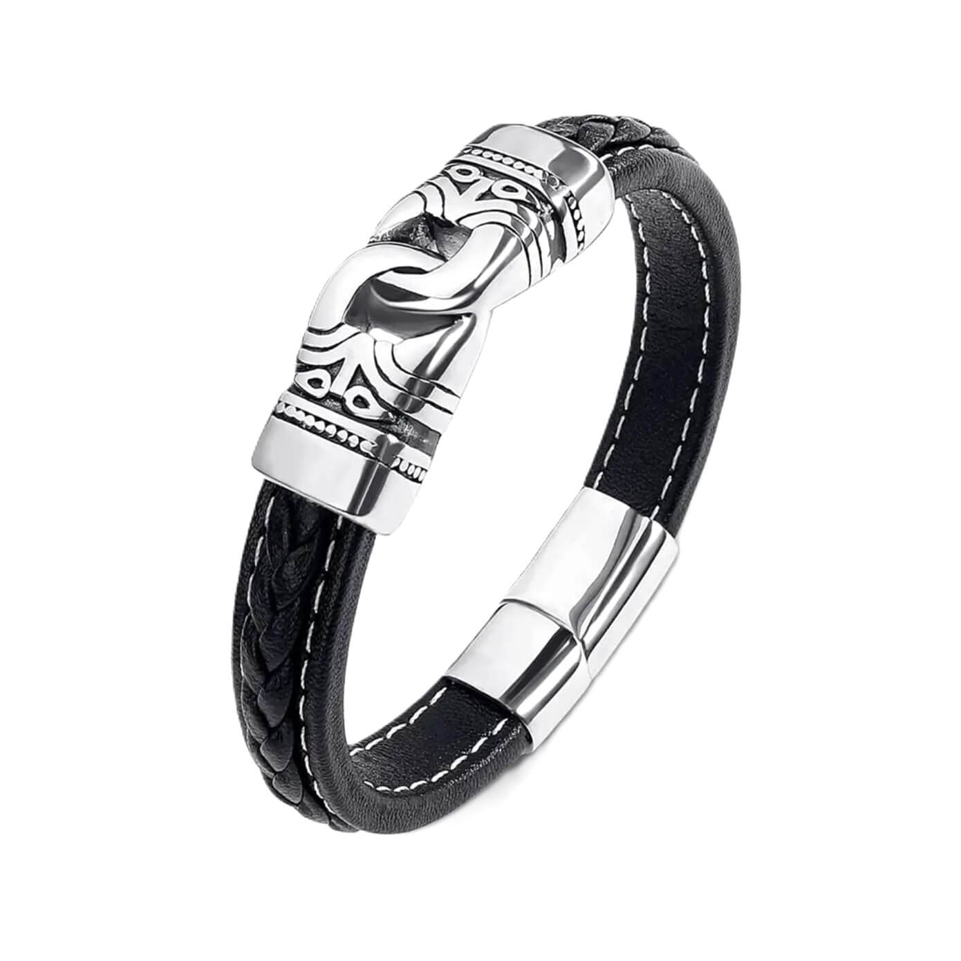 Black Artistic Leather Bracelet