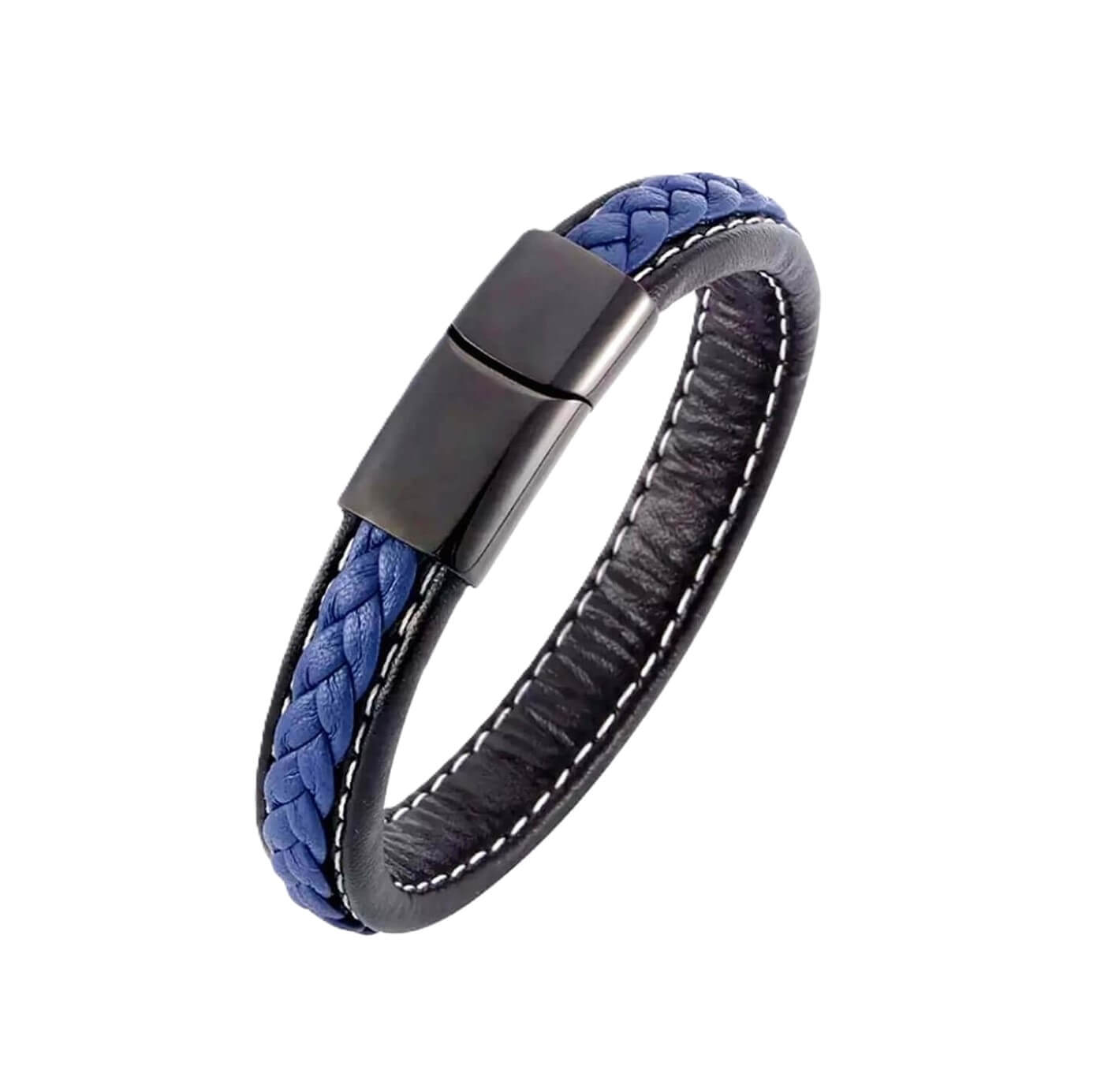 Sporty Theme Leather Navy Bracelet