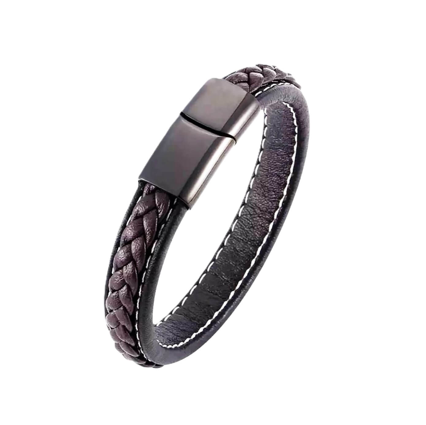  Sporty Theme Coffee Leather Bracelet