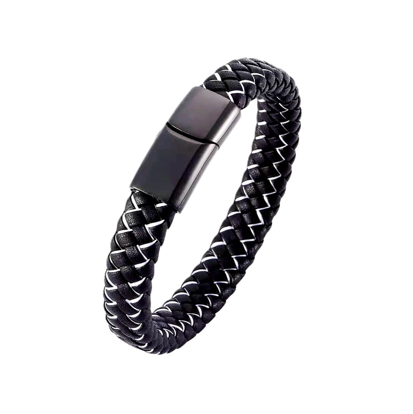Stella Black Leather Bracelet