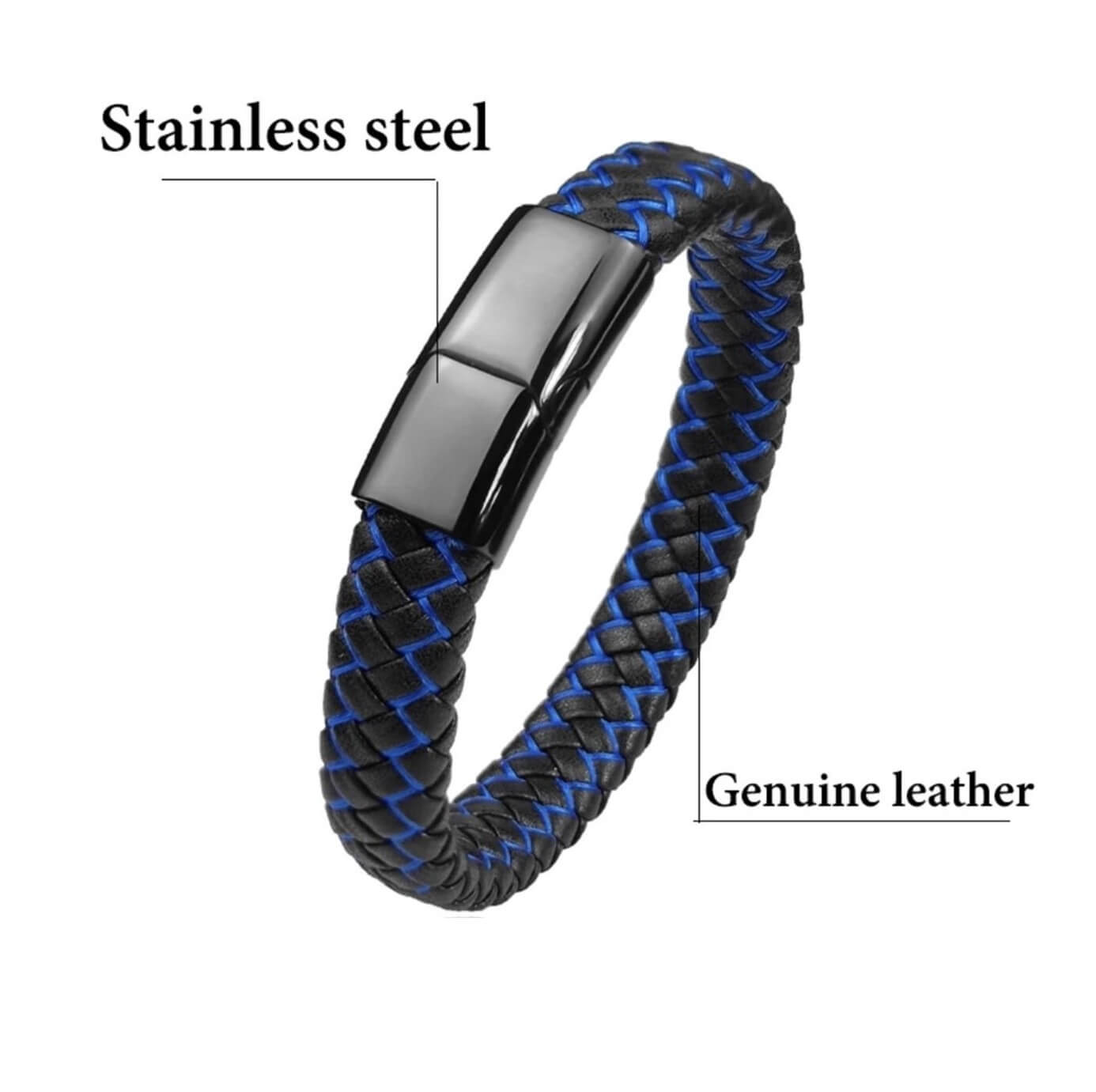 Stella Blue Leather Bracelet